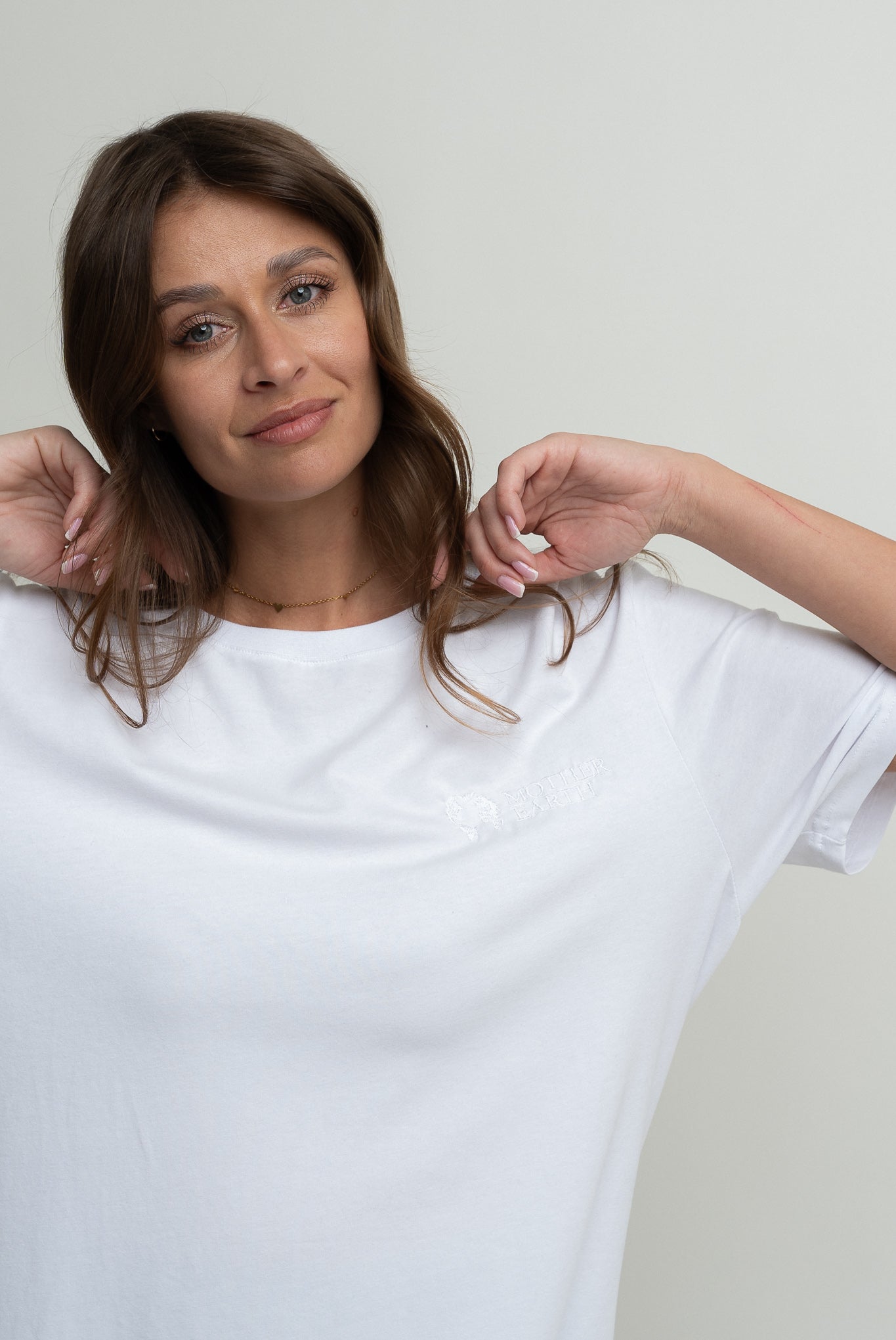 T-SHIRT OVERSIZE BIAŁY- HURON