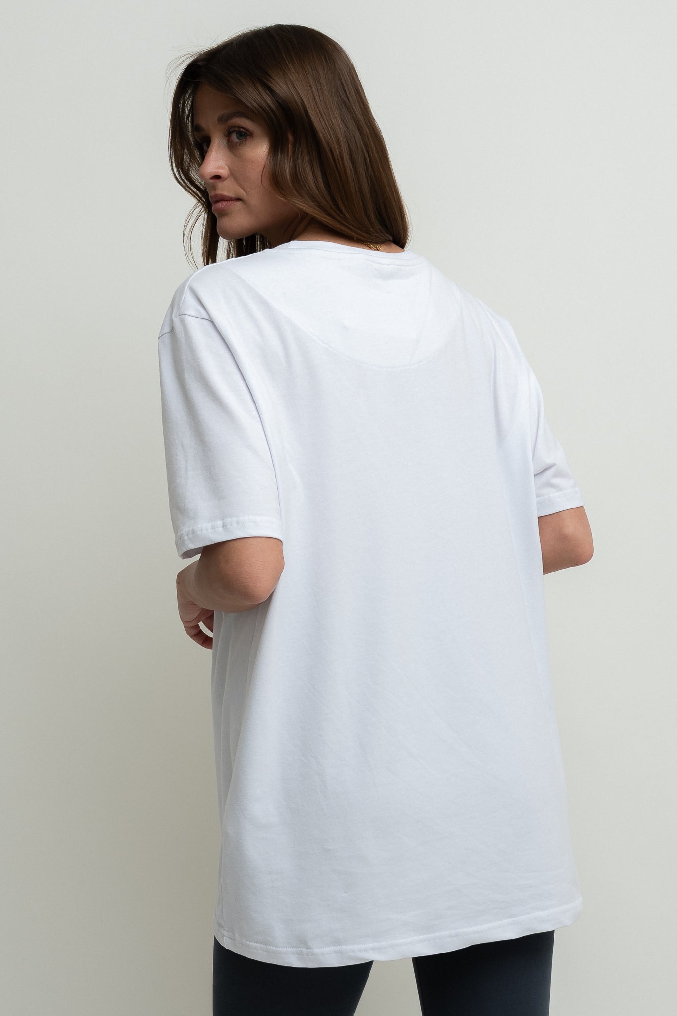 T-SHIRT OVERSIZE BIAŁY- HURON