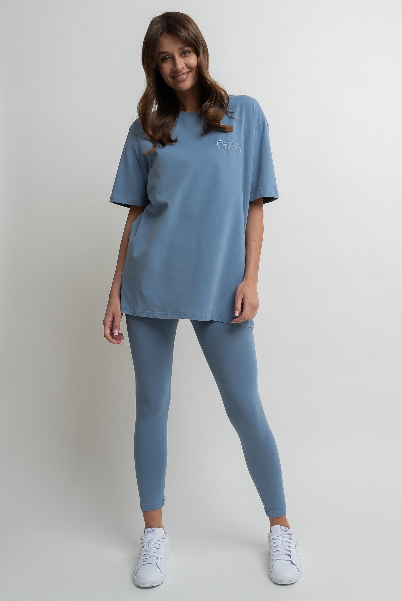 T-SHIRT OVERSIZE CIEMNONIEBIESKI- HURON