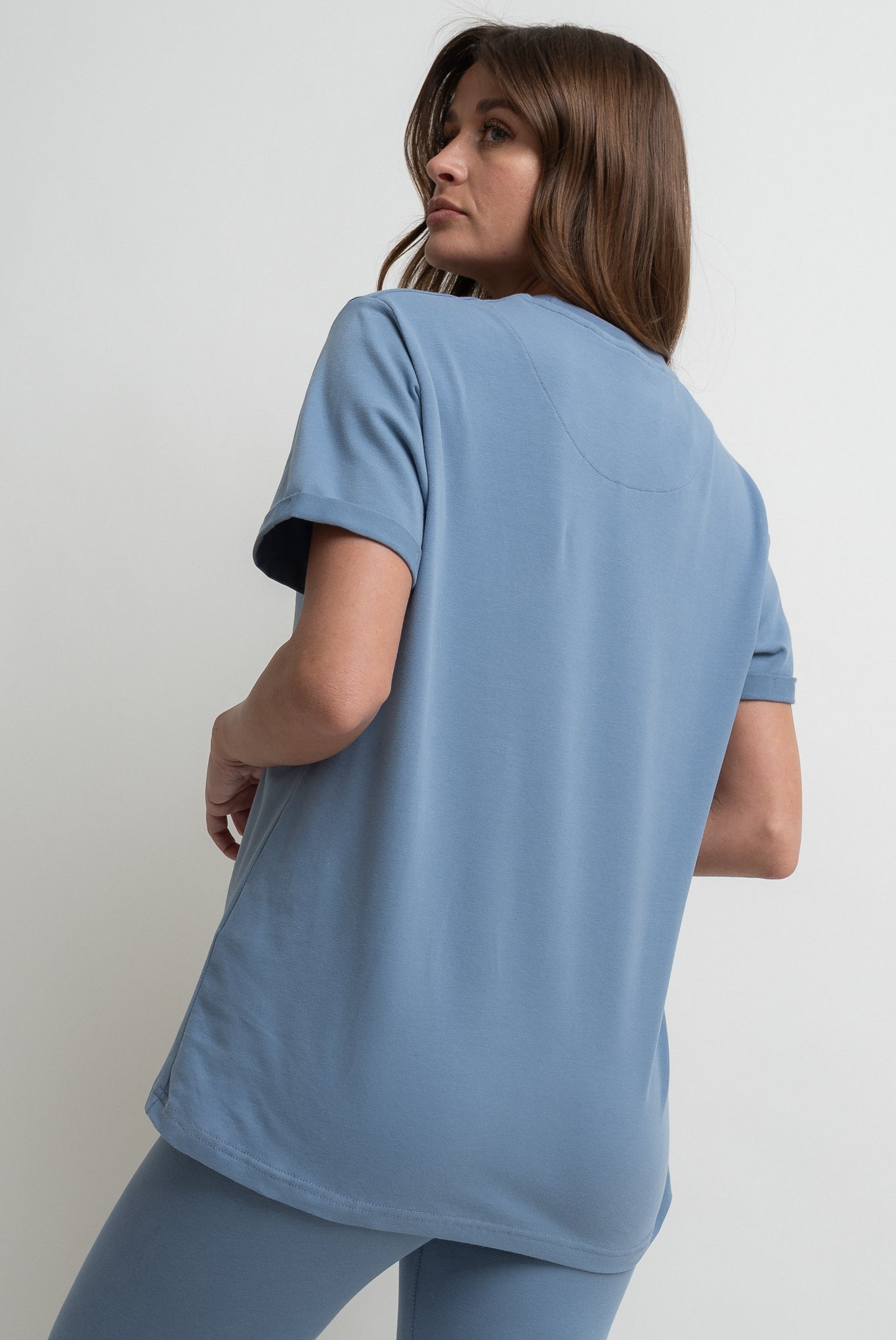 T-SHIRT DAMSKI CIEMNONIEBIESKI- MORAINE
