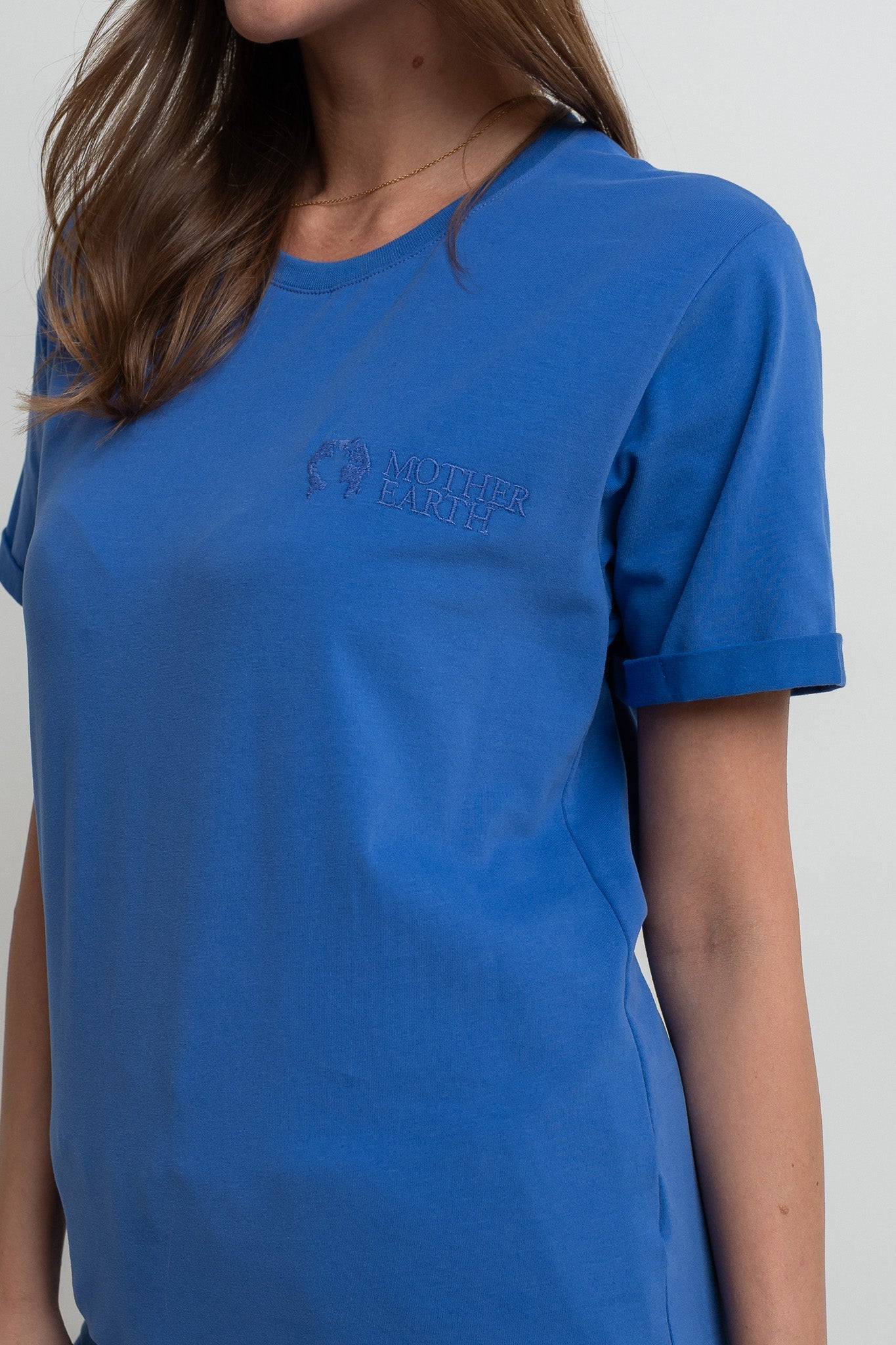 T-SHIRT DAMSKI CHABROWY- MORAINE