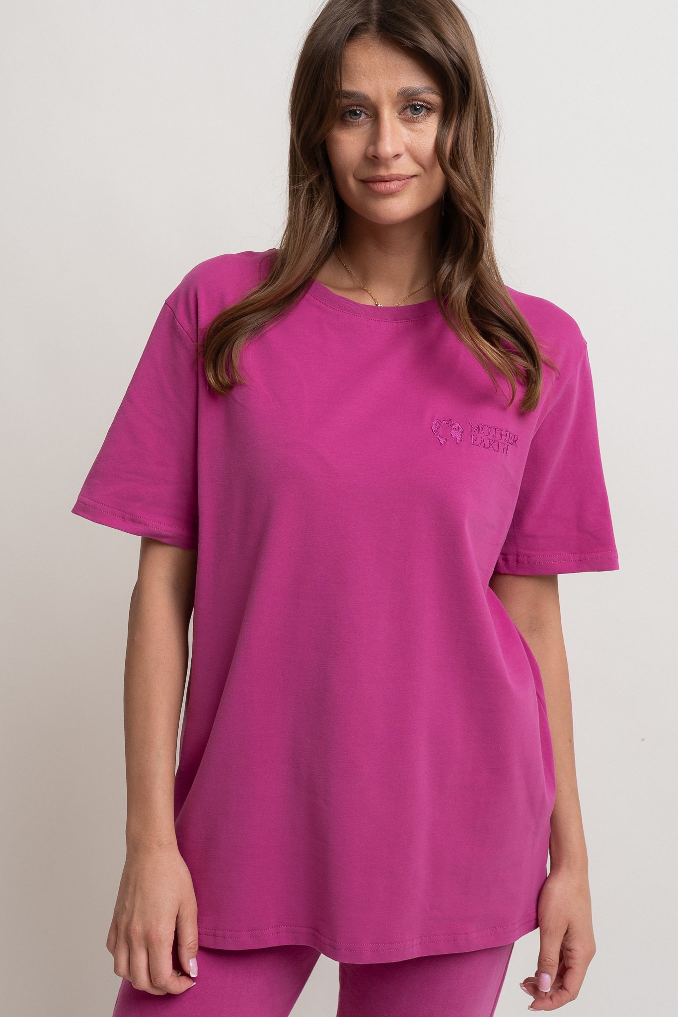 T-SHIRT OVERSIZE RÓŻOWY- HURON