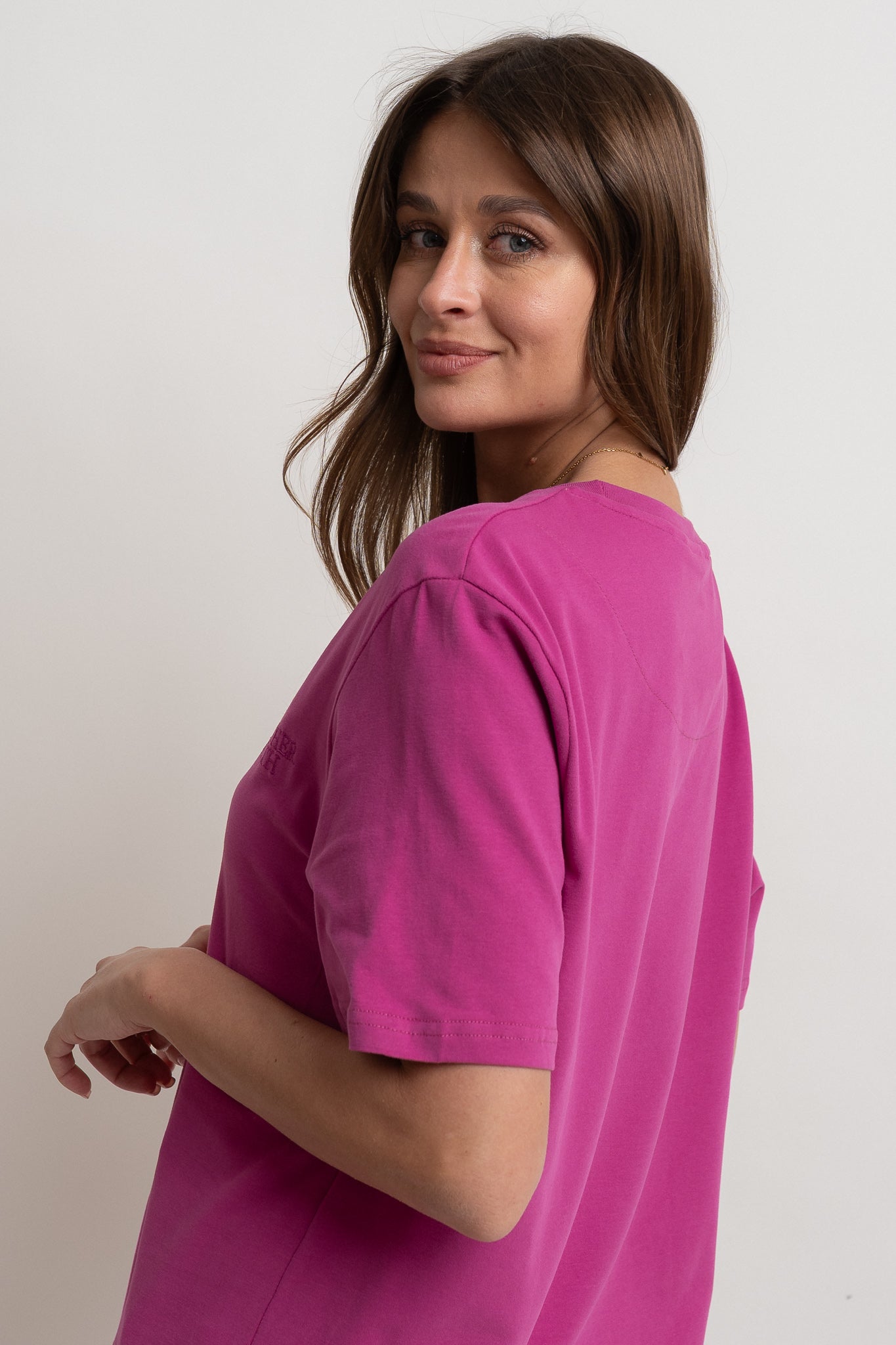 T-SHIRT OVERSIZE RÓŻOWY- HURON