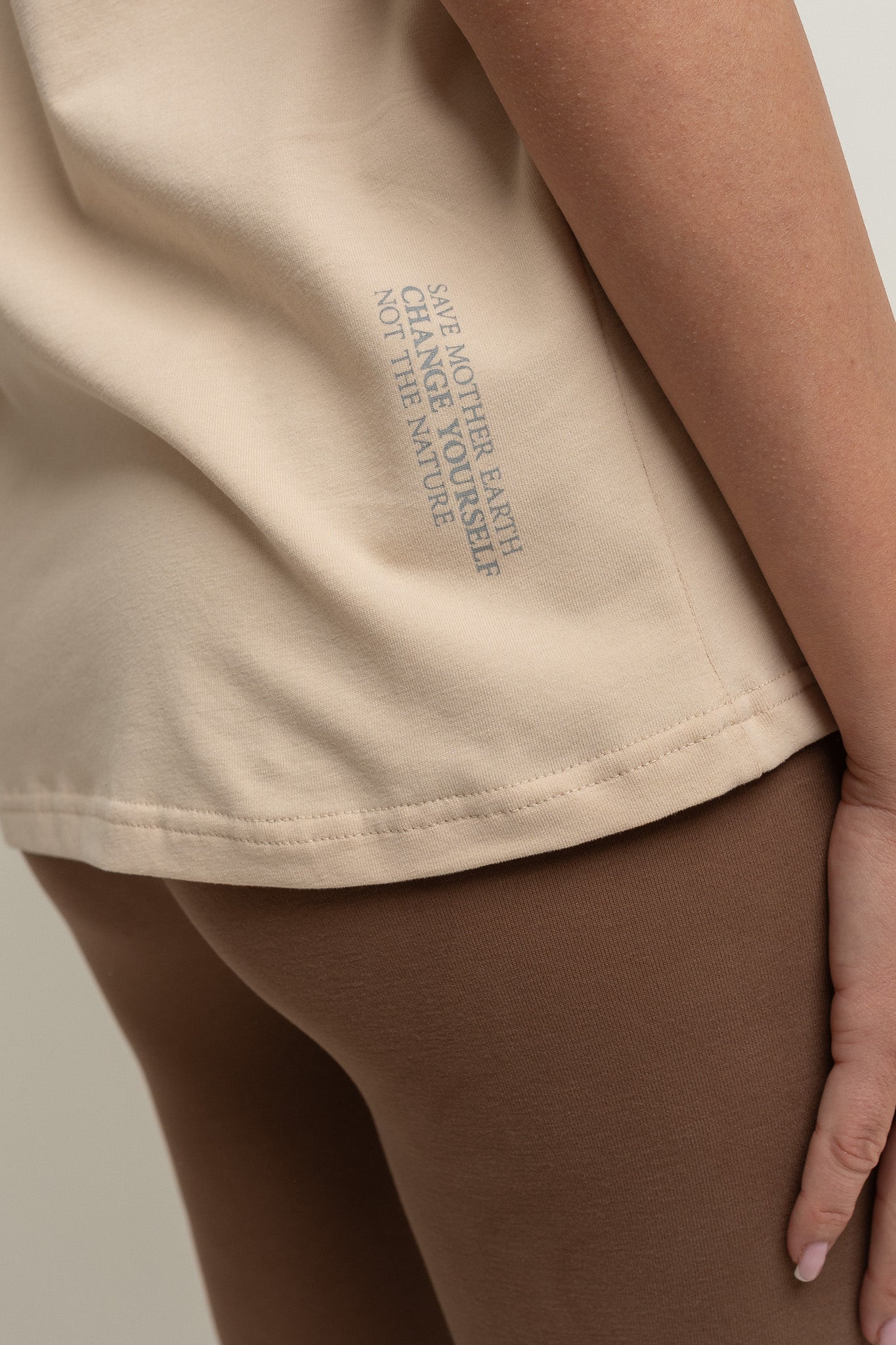 T-SHIRT DAMSKI BEŻOWY- MORAINE