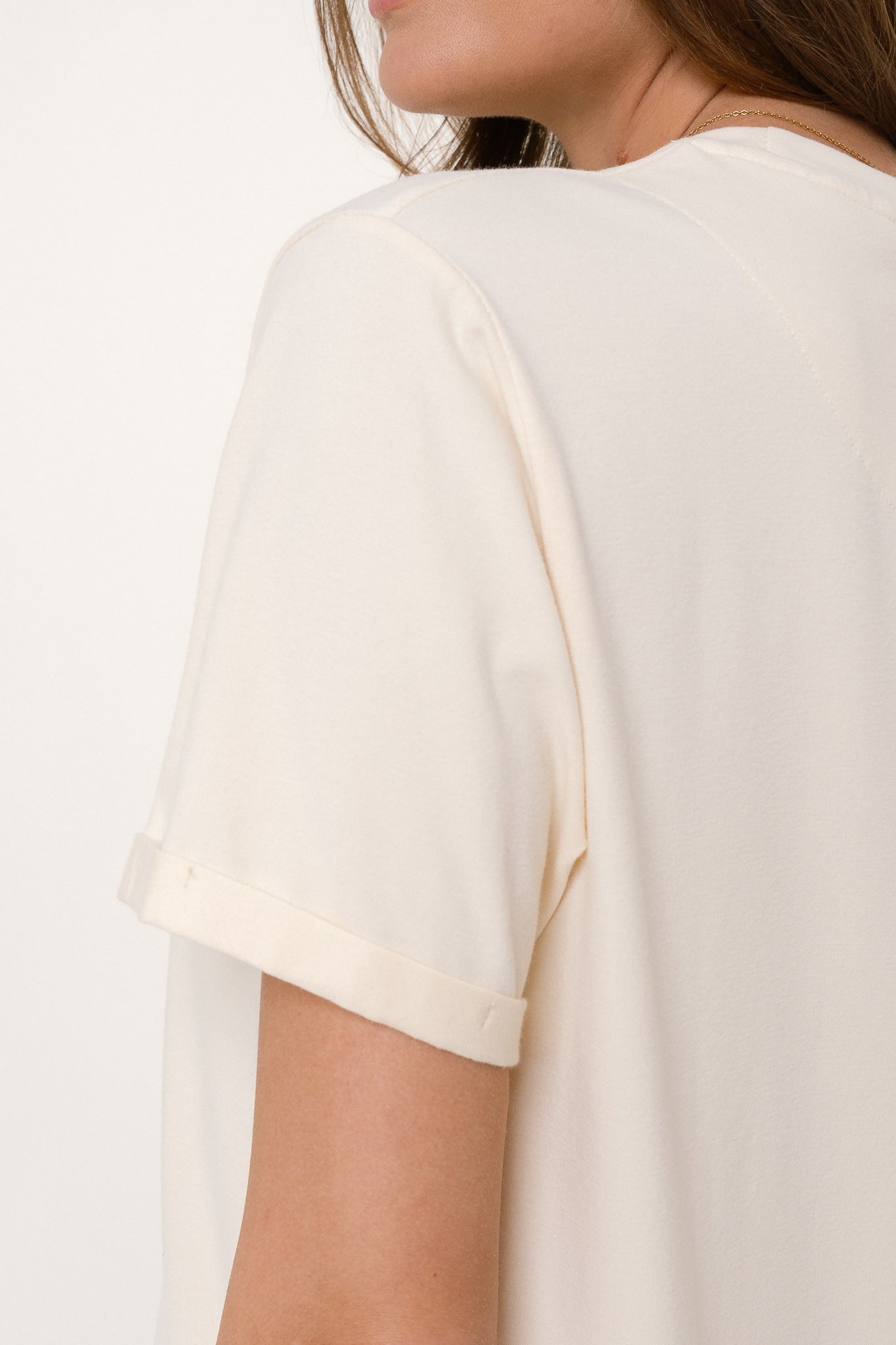 T-SHIRT DAMSKI ECRU- MORAINE