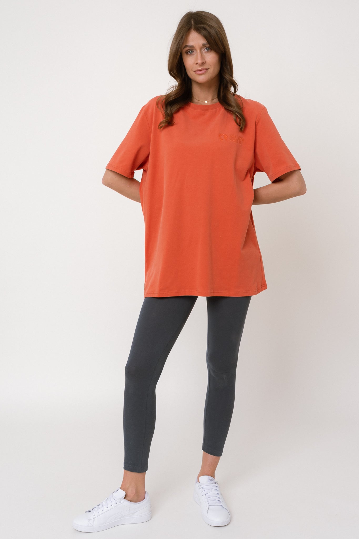 T-SHIRT OVERSIZE POMARAŃCZOWY- HURON