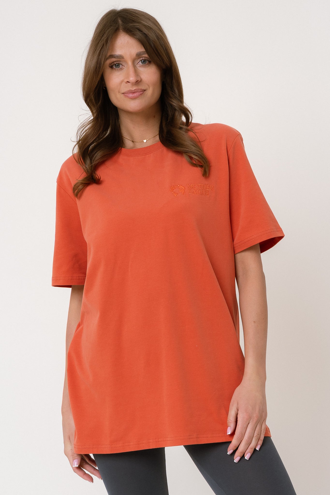 T-SHIRT OVERSIZE POMARAŃCZOWY- HURON