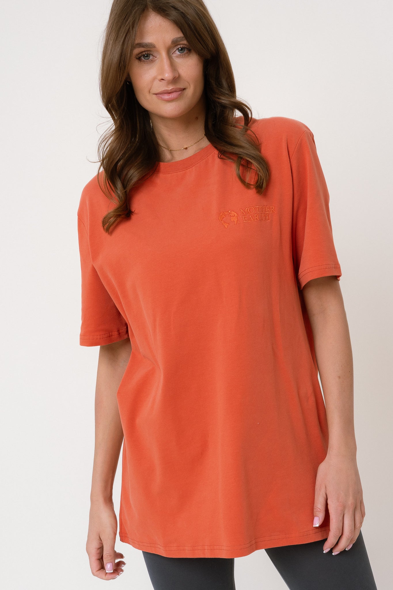 T-SHIRT OVERSIZE POMARAŃCZOWY- HURON
