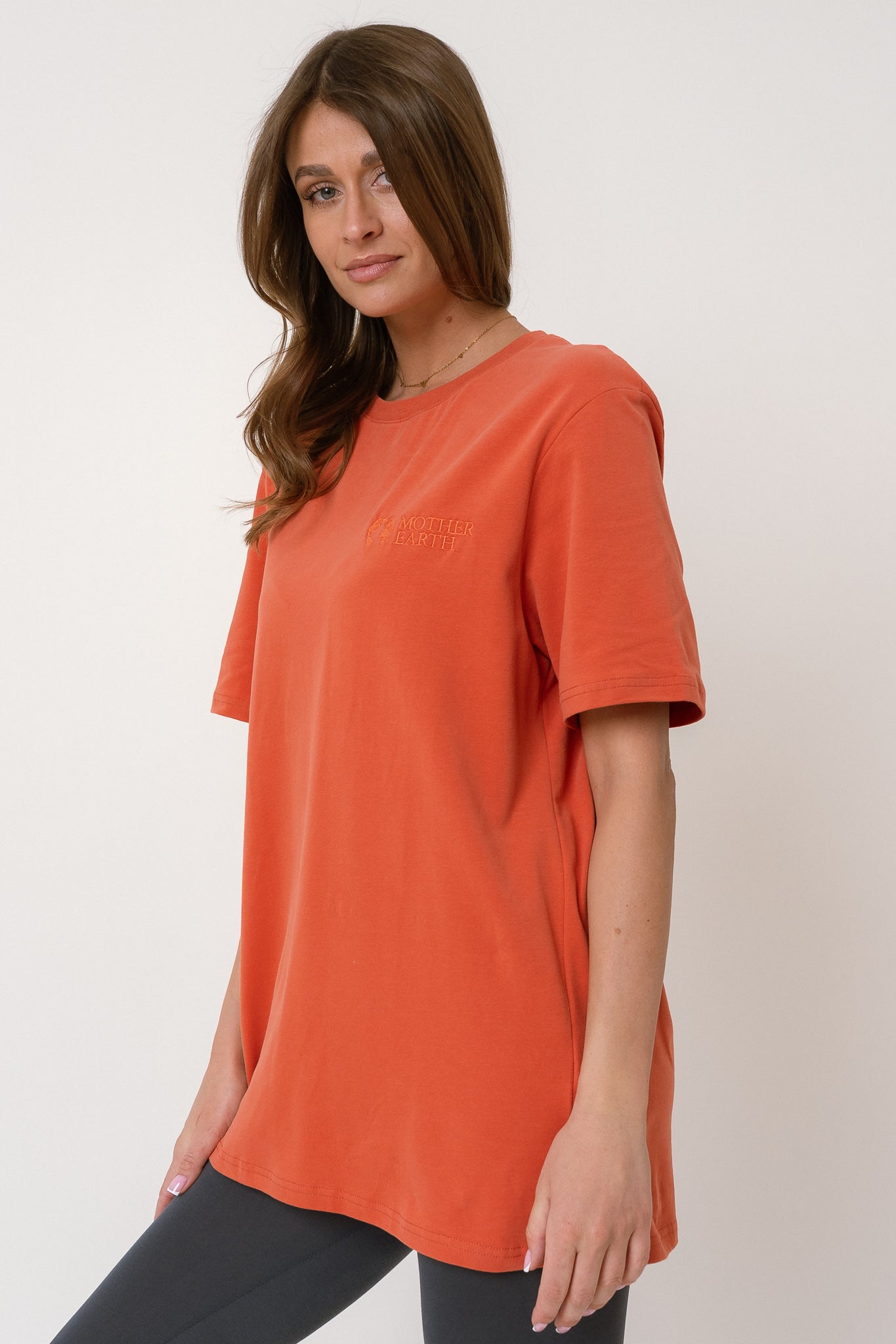 T-SHIRT OVERSIZE POMARAŃCZOWY- HURON