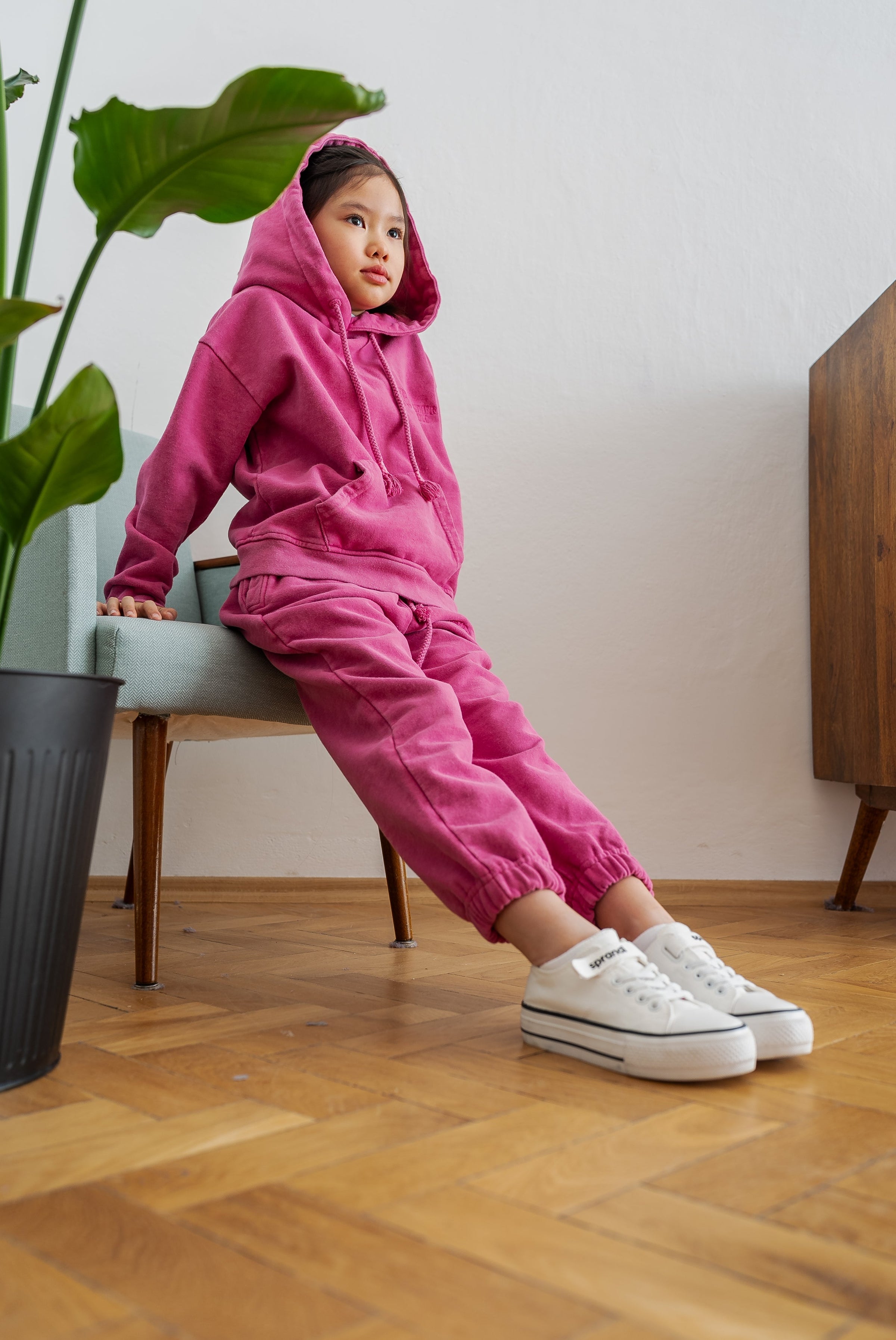 PINK WASHED EFFECT HOODIE - RANGIROA
