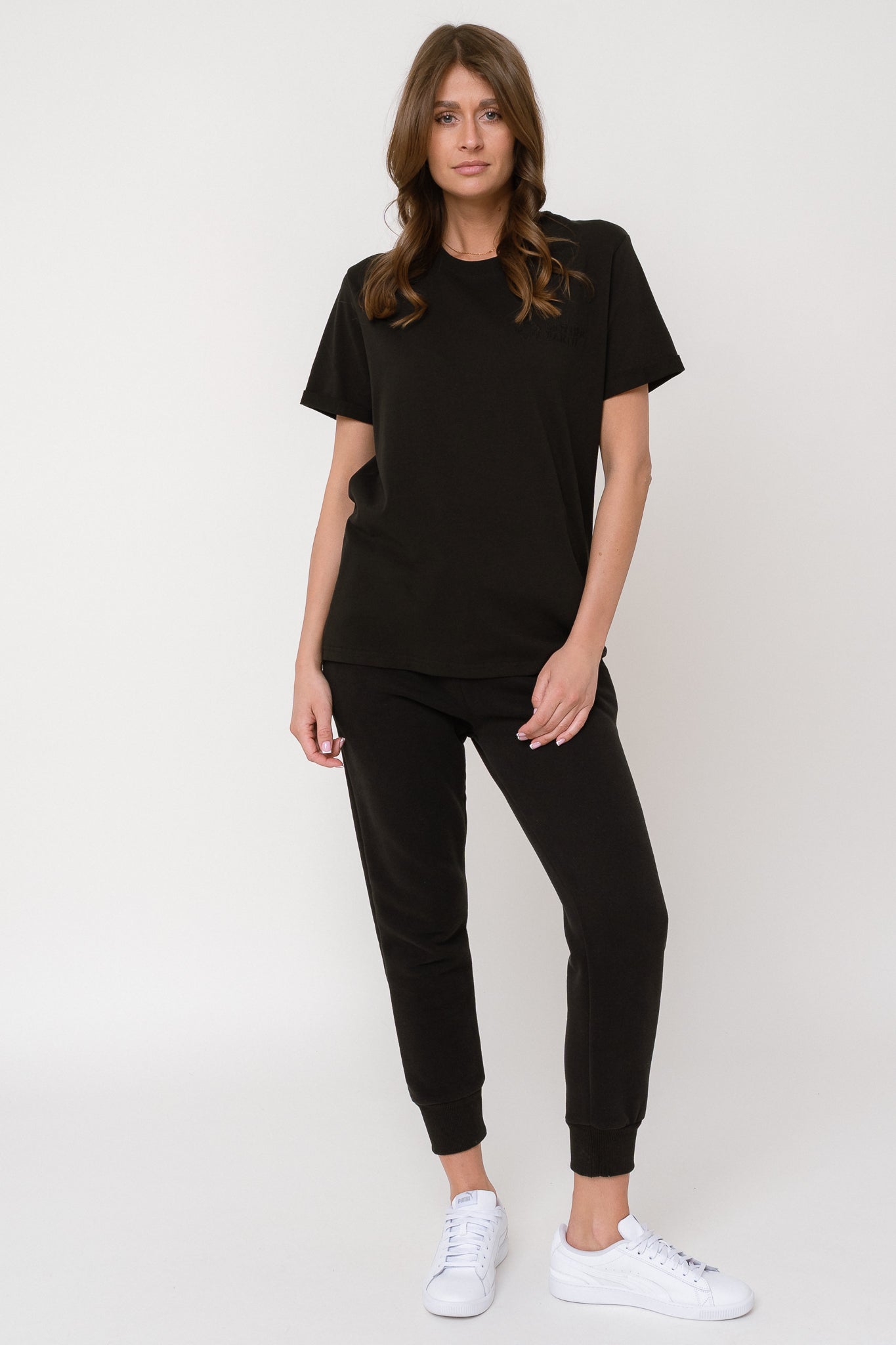 T-SHIRT DAMSKI CZARNY- MORAINE