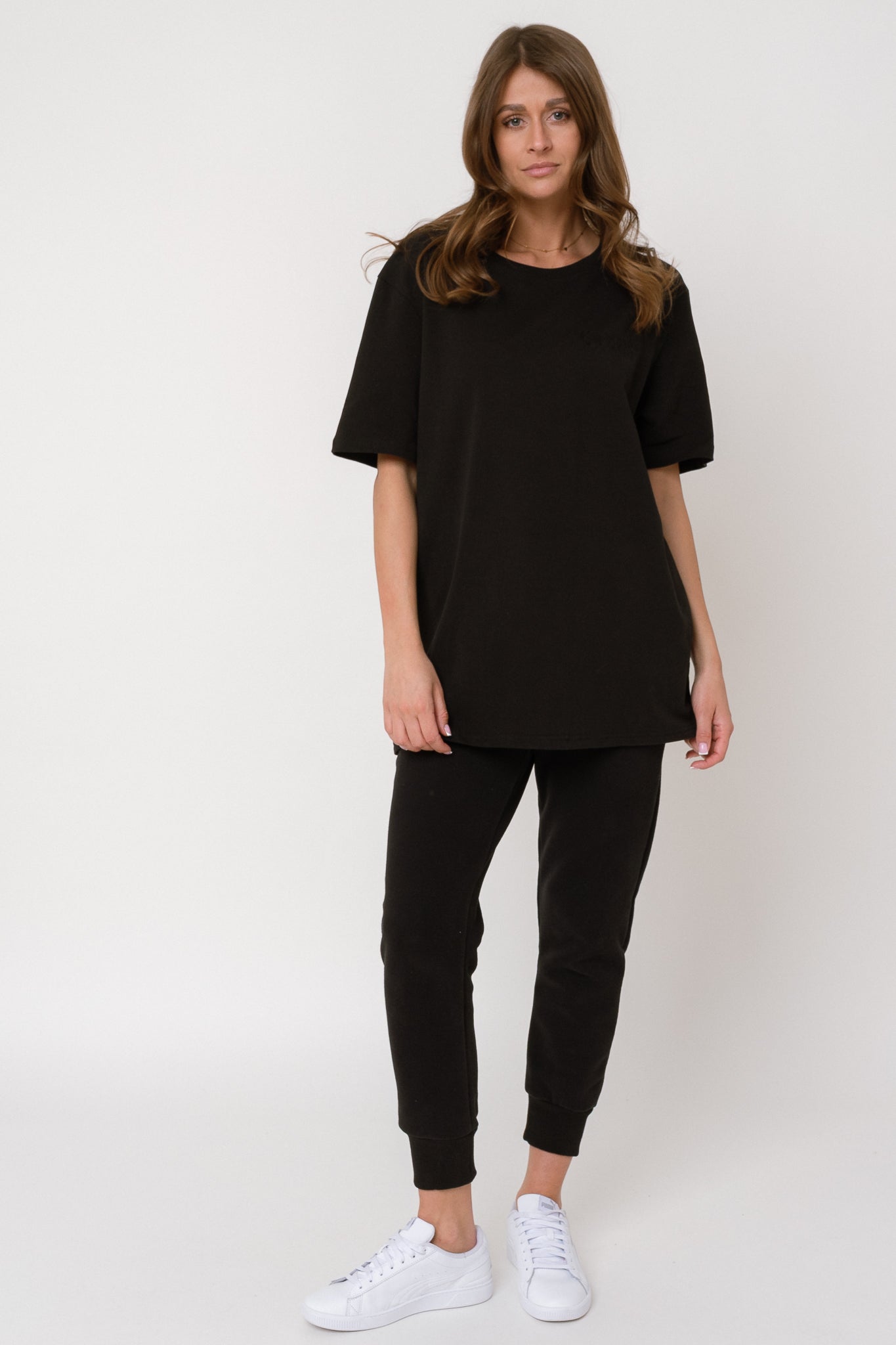 T-SHIRT OVERSIZE CZARNY- HURON