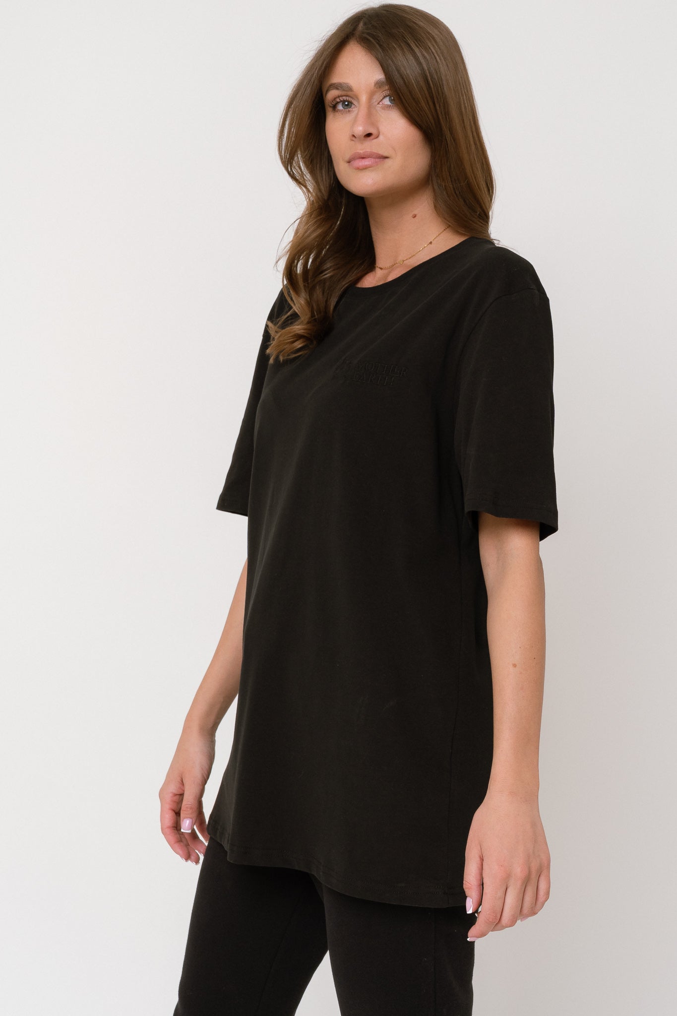 T-SHIRT OVERSIZE CZARNY- HURON