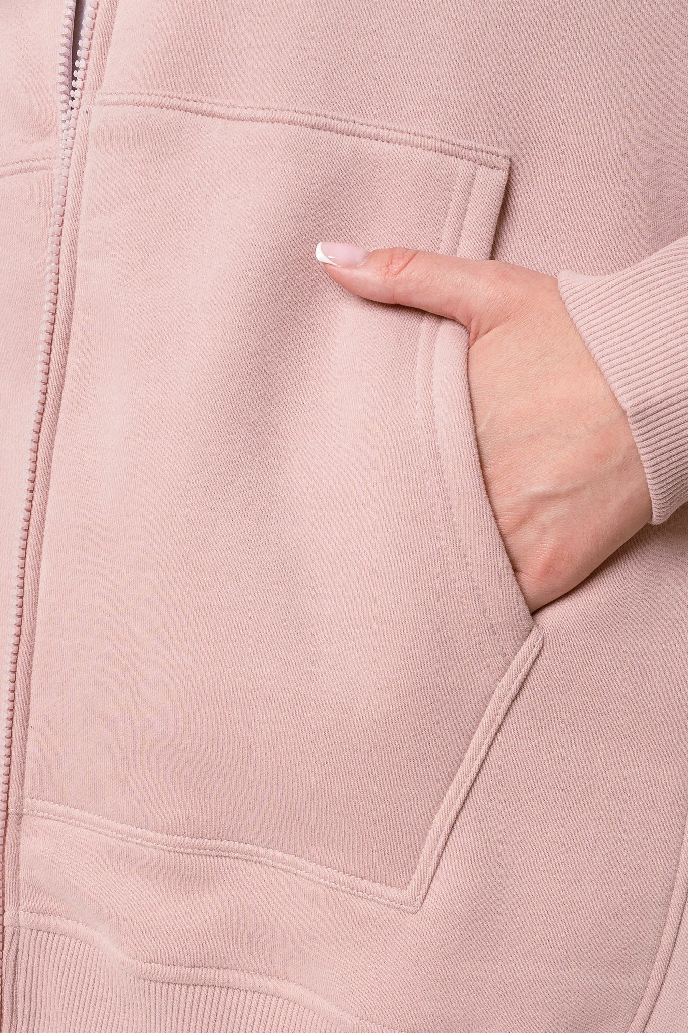 BLUZA Z KAPTUREM OVERSIZE 2nd DROP JASNORÓŻOWA - ESMERALDA