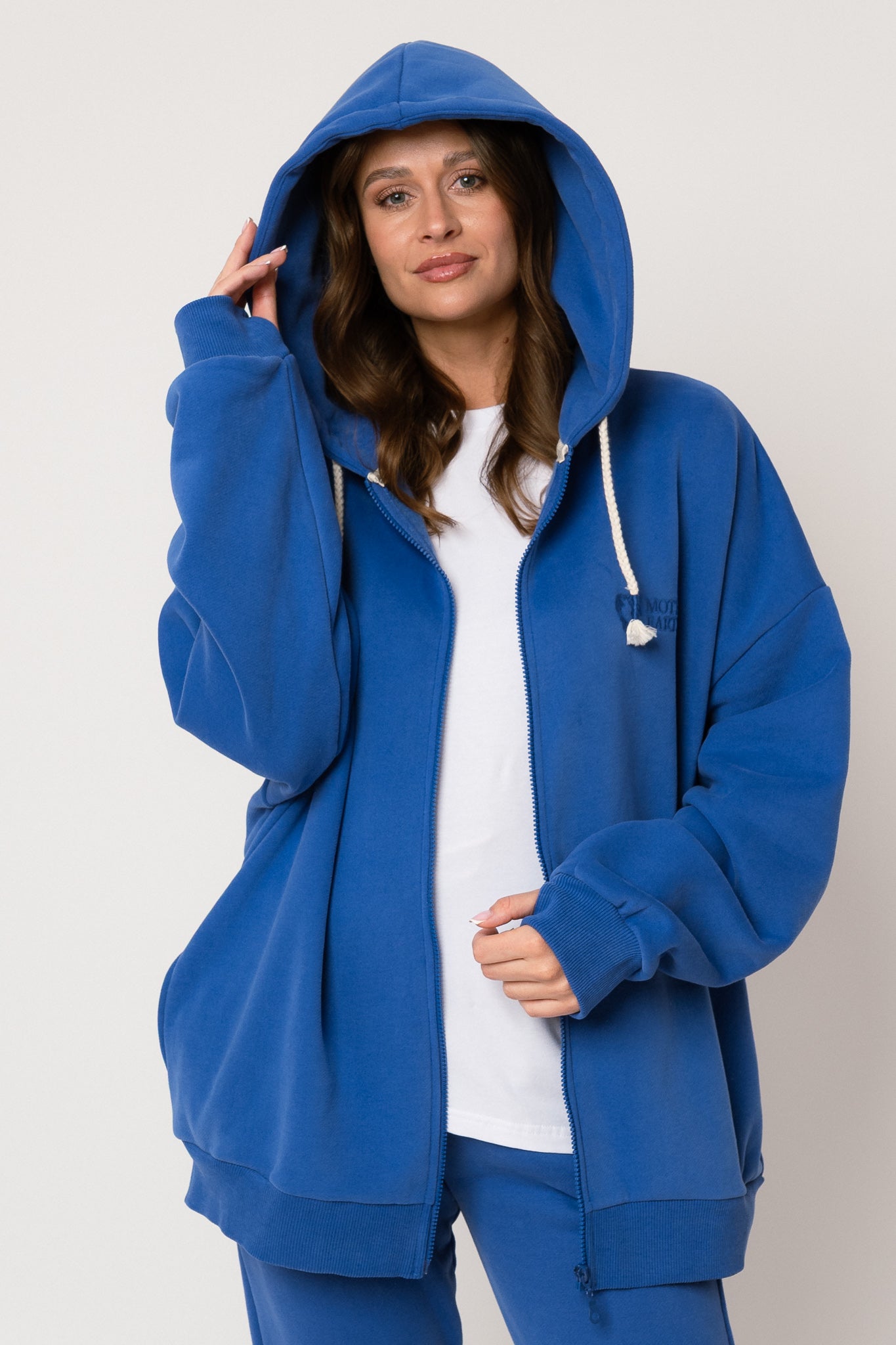 BLUZA Z KAPTUREM ROZPINANA CHABROWA - NIKO