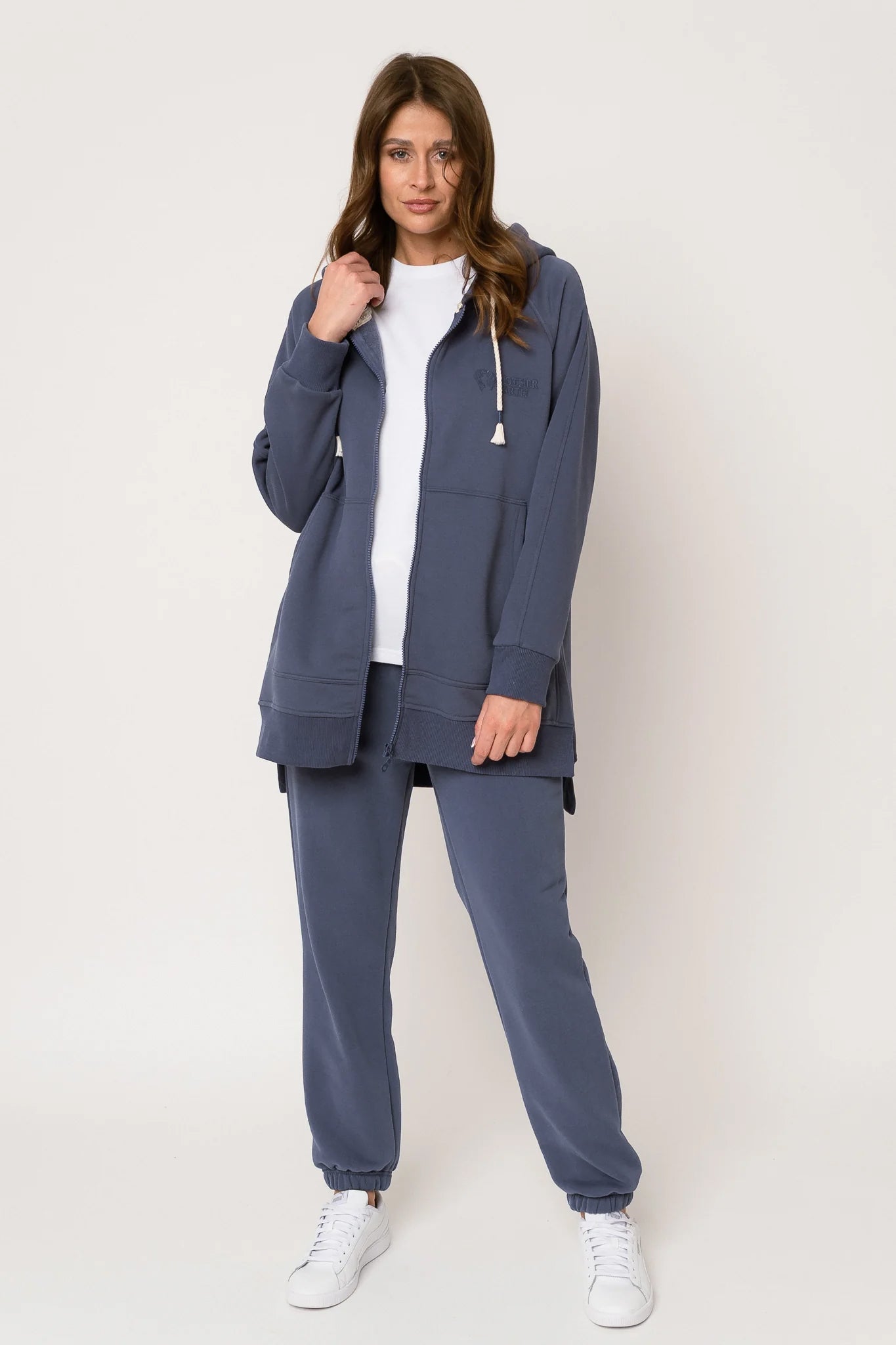 BLUZA Z KAPTUREM OVERSIZE 2nd DROP GRANATOWA - ESMERALDA