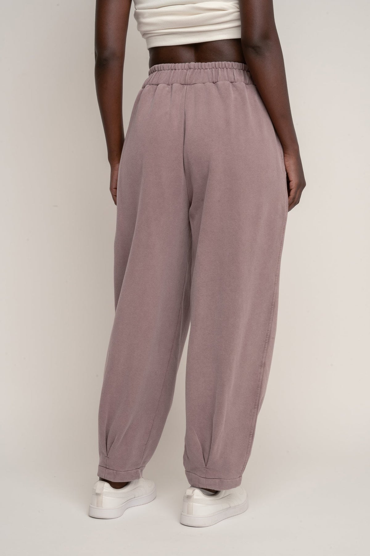 BALLOON FIT WASHED JOGGERS HEATHER - RIBE PETIT