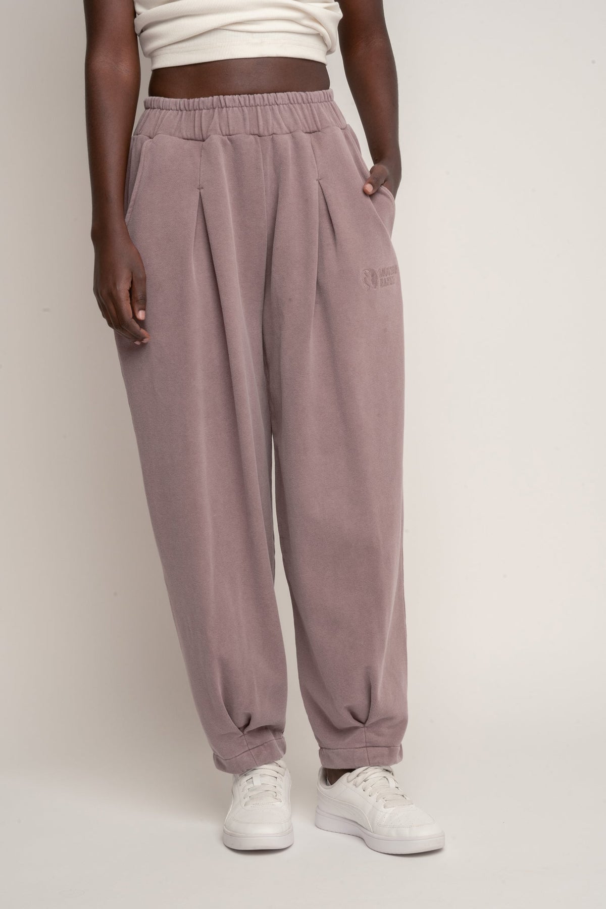 BALLOON FIT WASHED JOGGERS HEATHER - RIBE PETIT