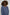 BLUZA OVERSIZE Z SZEROKIM DEKOLTEM GRANATOWA  - MULL