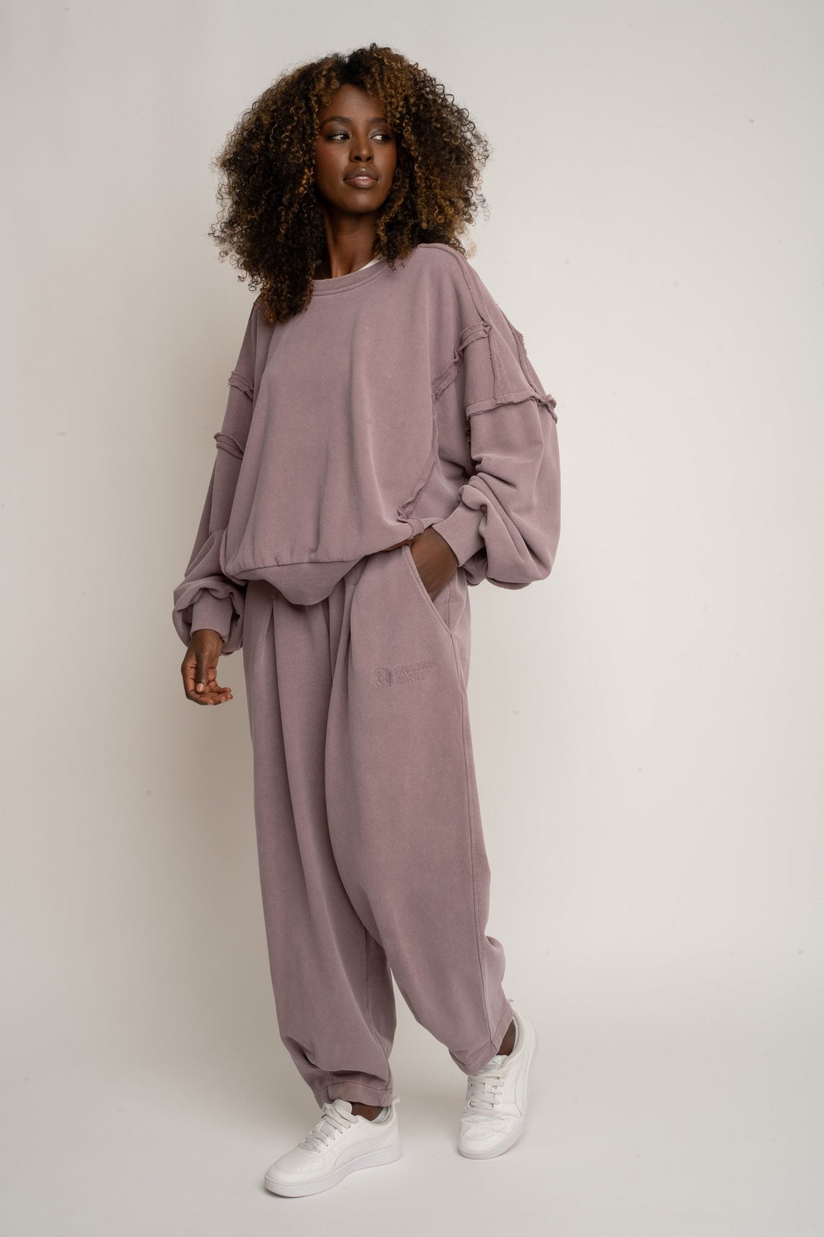 BALLOON FIT WASHED JOGGERS HEATHER - RIBE PETIT