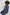 BLUZA OVERSIZE Z SZEROKIM DEKOLTEM GRANATOWA  - MULL