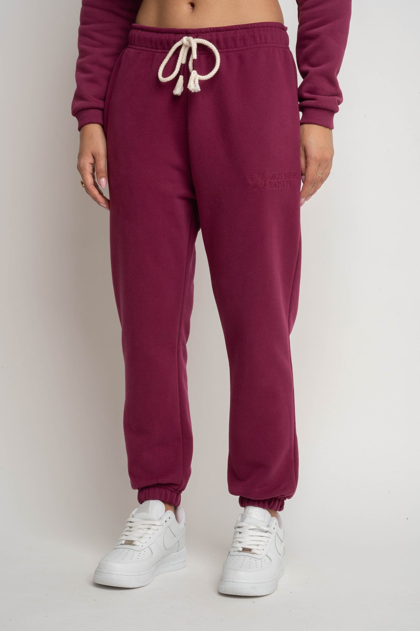 SPODNIE DRESOWE TYPU BAGGY BURGUNDOWY - KARPATOS