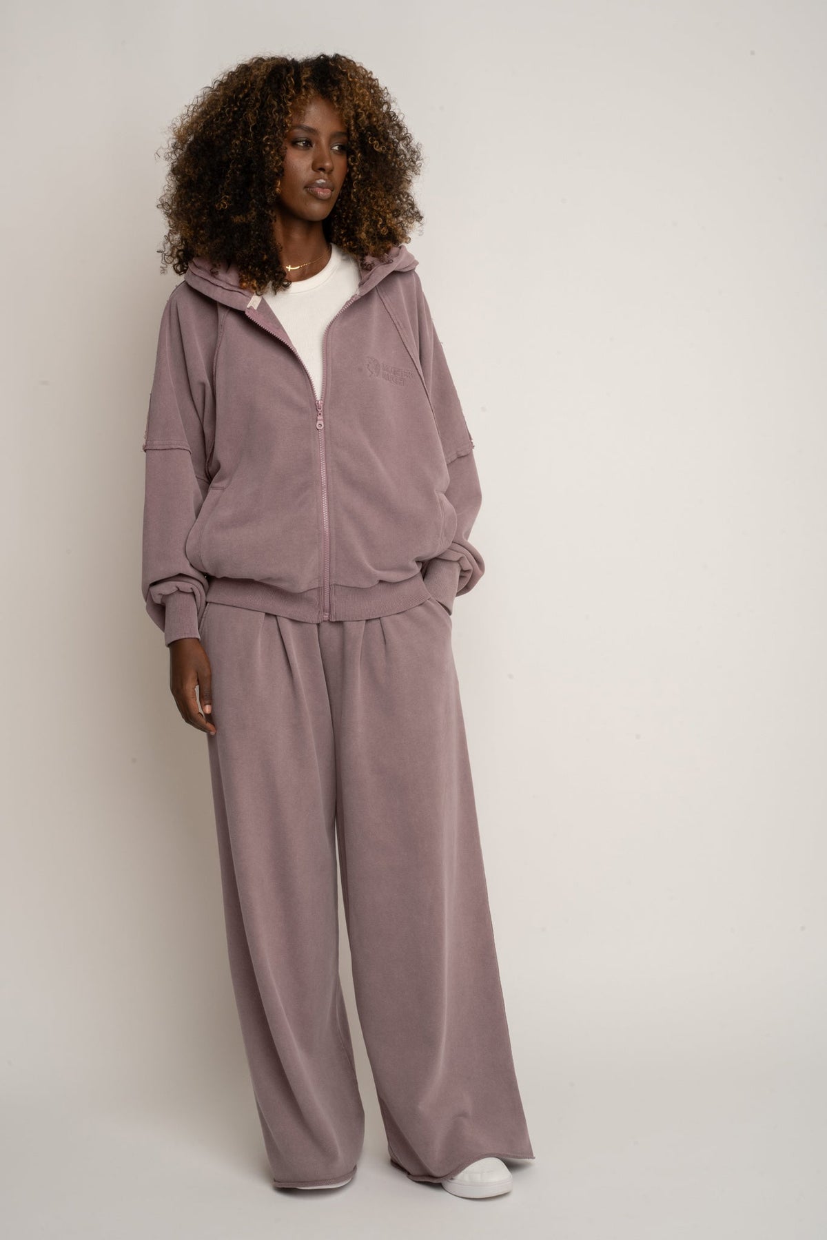 WASHED HEATHER WIDE LEG SWEATPANTS - ESBJERG
