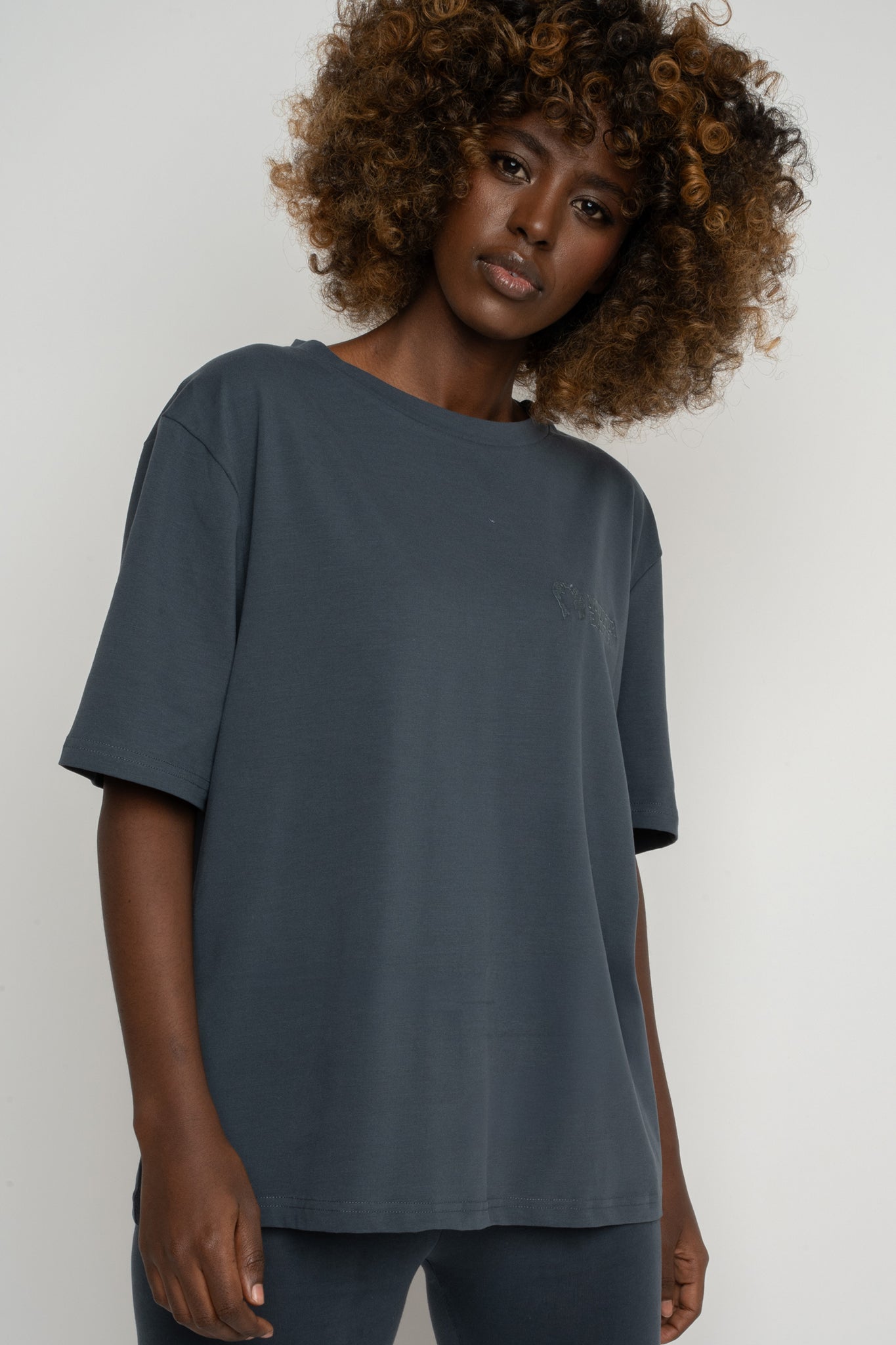 T-SHIRT DAMSKI GRAFITOWY - OYSTER