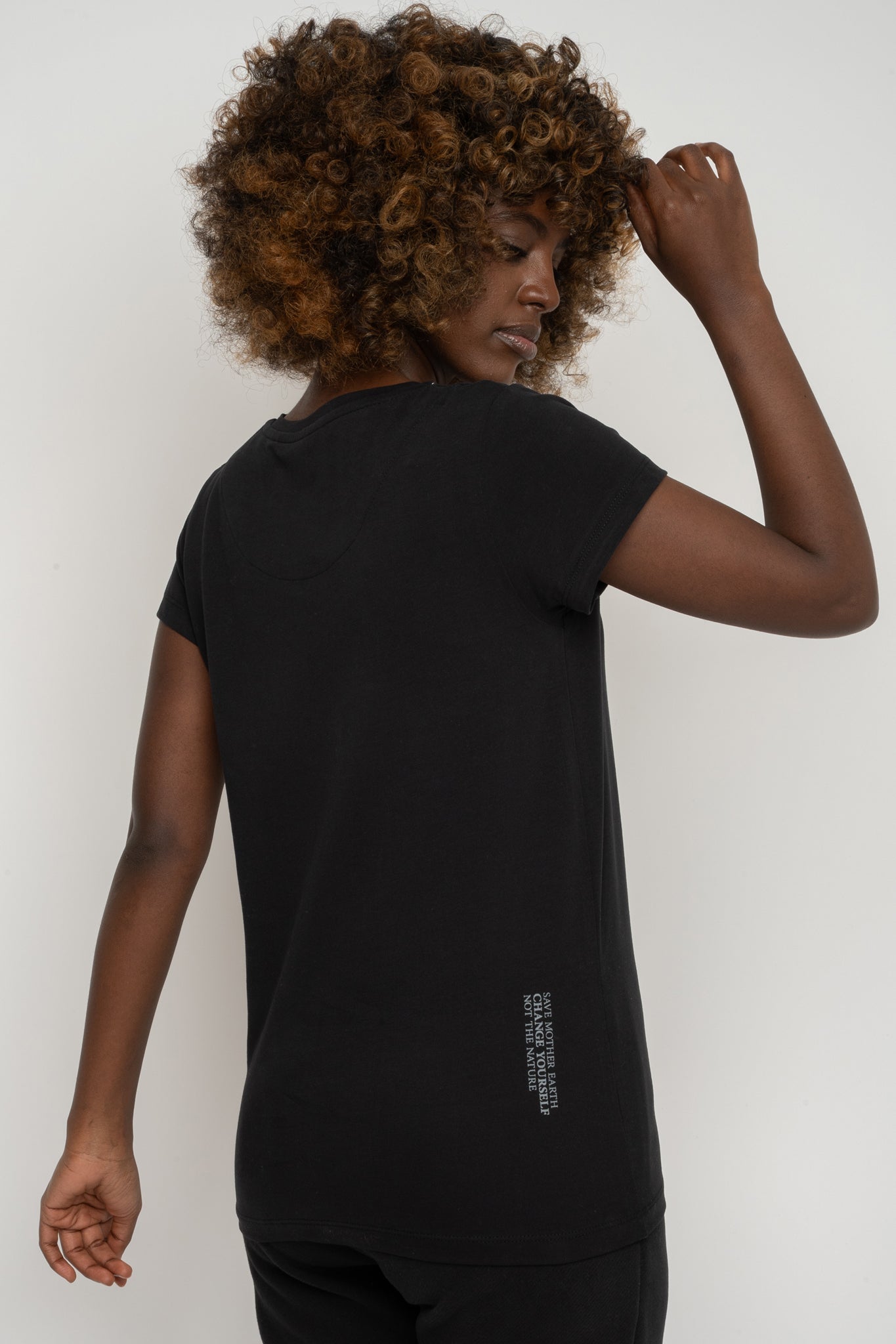 T-SHIRT DAMSKI CZARNY - PETIT