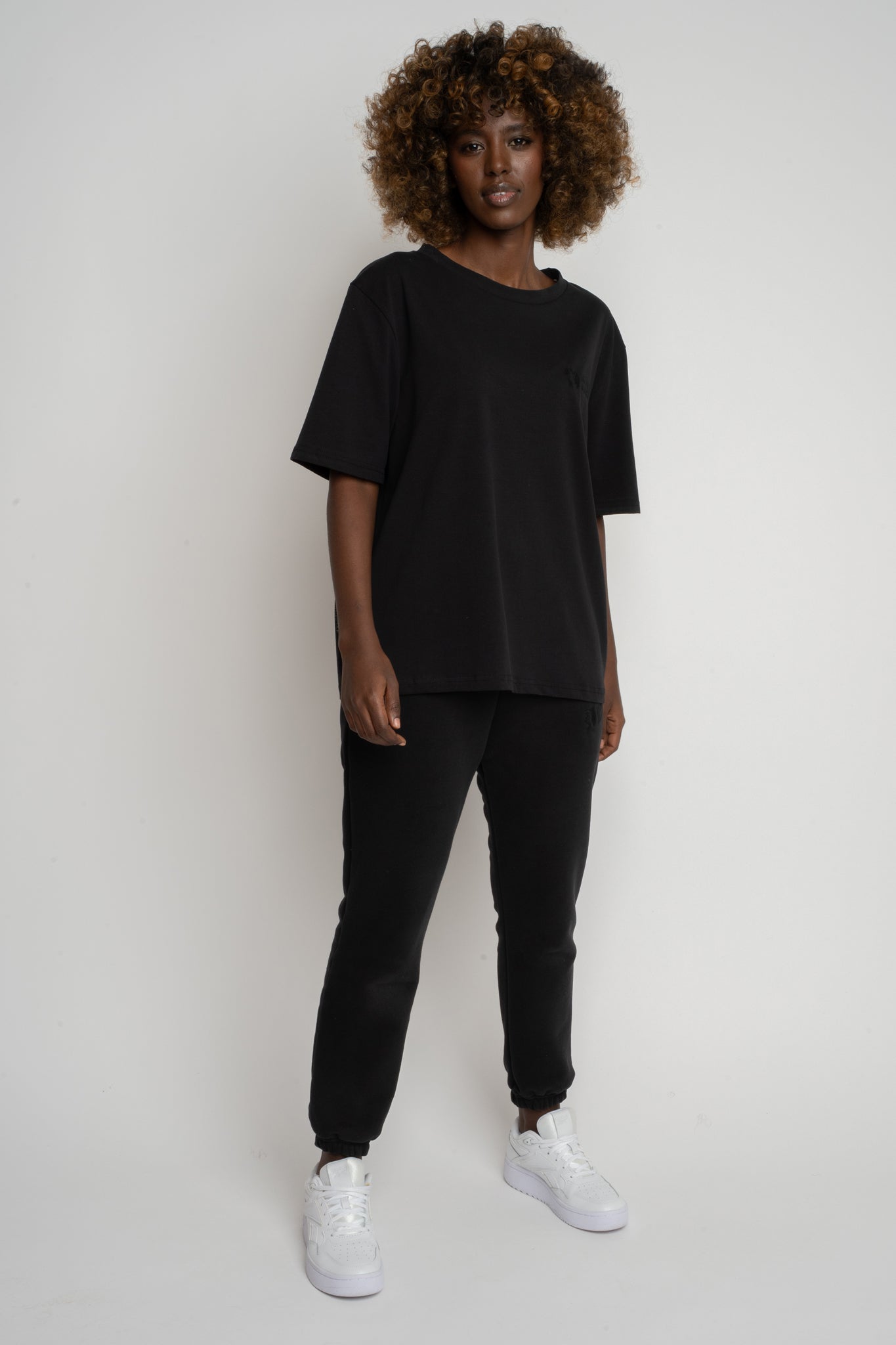 T-SHIRT DAMSKI CZARNY - OYSTER
