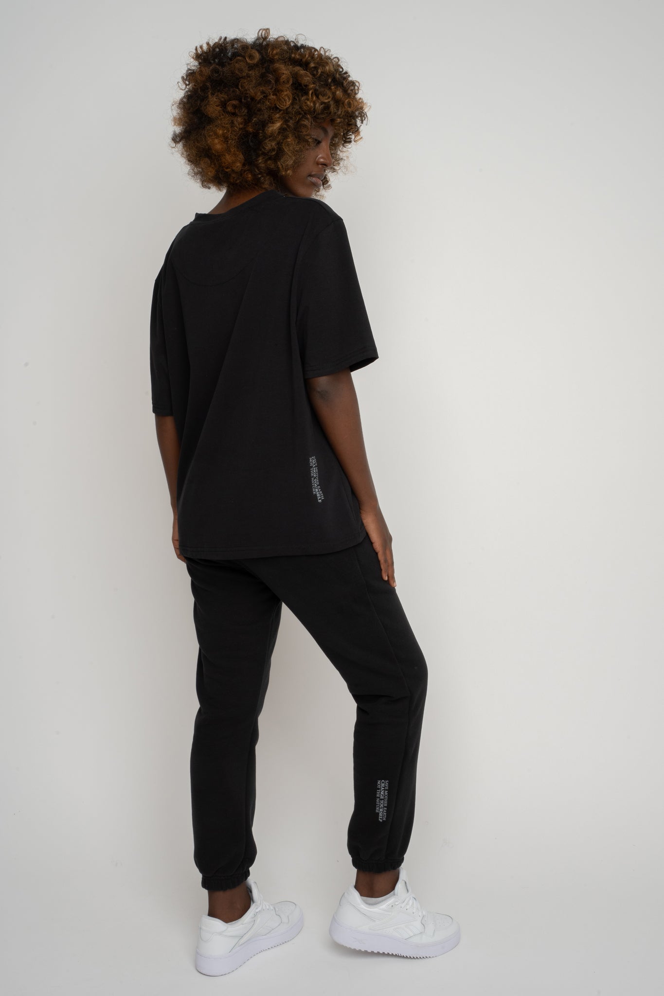 T-SHIRT DAMSKI CZARNY - OYSTER