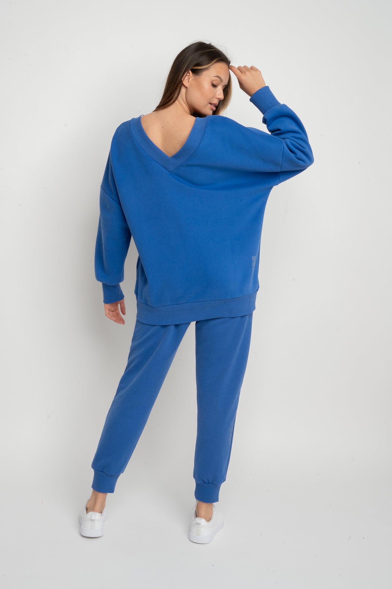 BLUZA Z DEKOLTEM OVERSIZE CHABROWA - BISCOE
