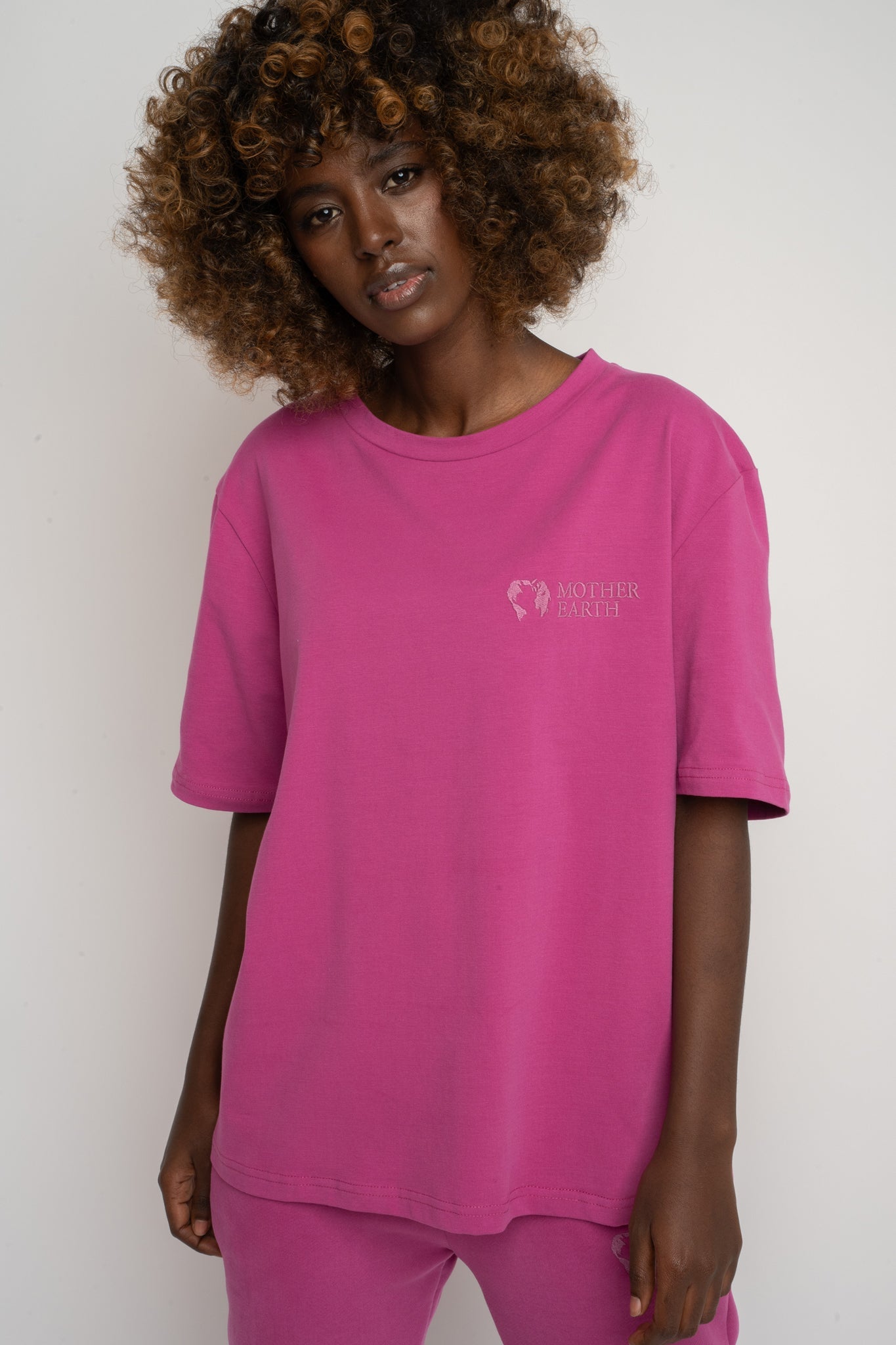 T-SHIRT DAMSKI RÓŻOWY - OYSTER