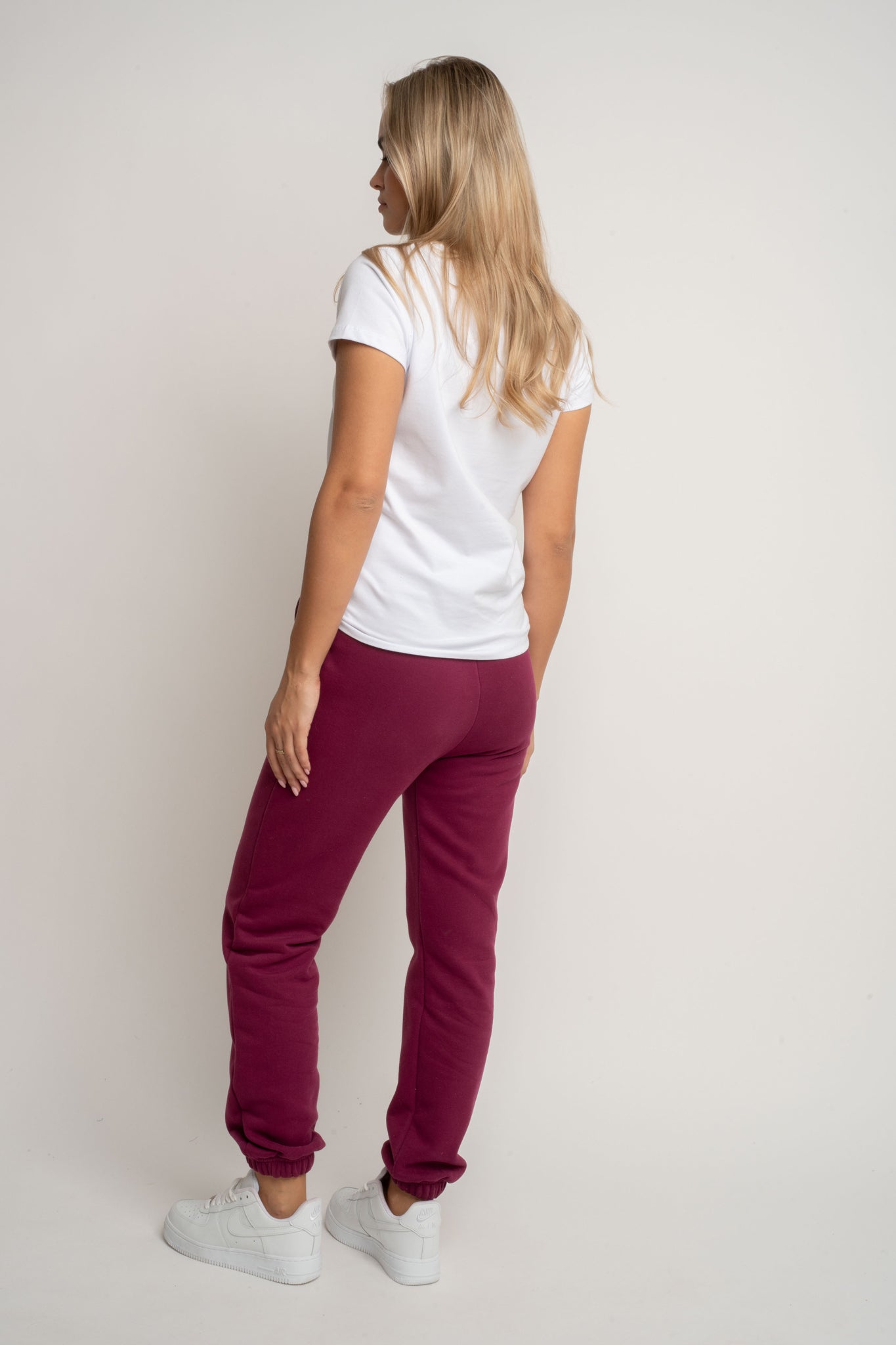 SPODNIE DRESOWE REGULAR FIT BURGUNDOWE - MILOS