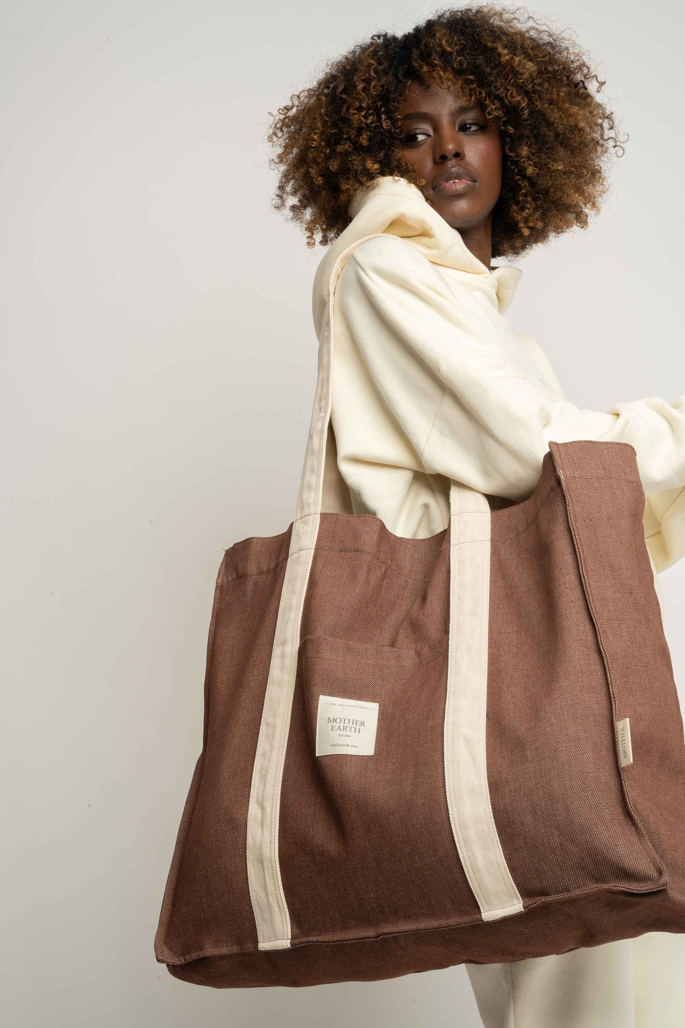 TORBA TYPU SHOPPER  BAG JASNOBRĄZOWA - LIDO