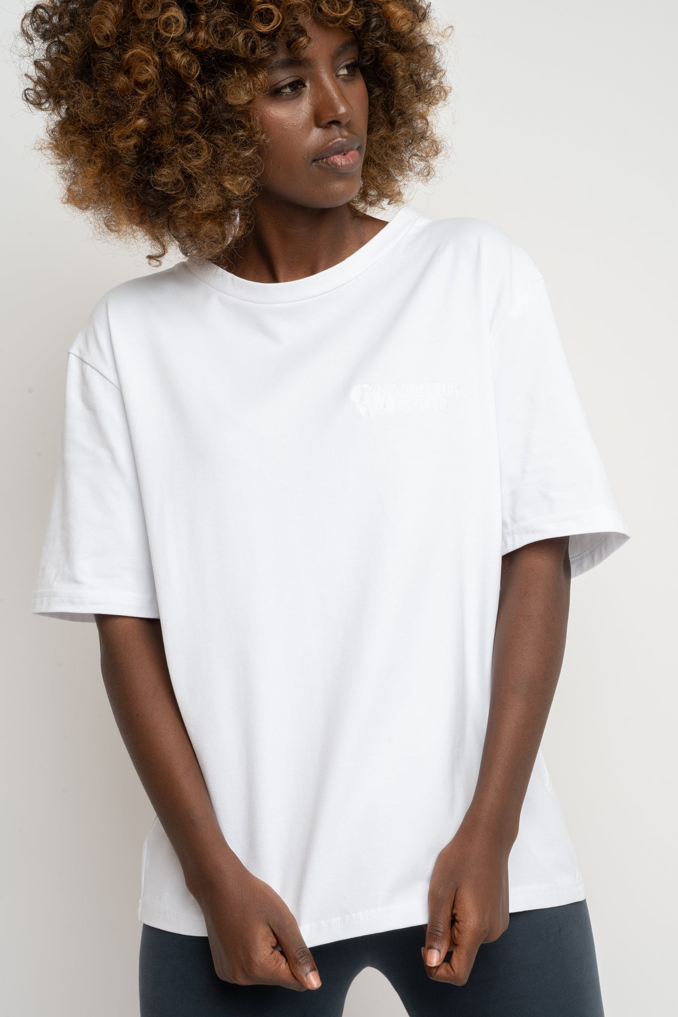 T-SHIRT DAMSKI BIAŁY - OYSTER
