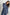 BLUZA Z DEKOLTEM OVERSIZE GRANATOWA - BISCOE