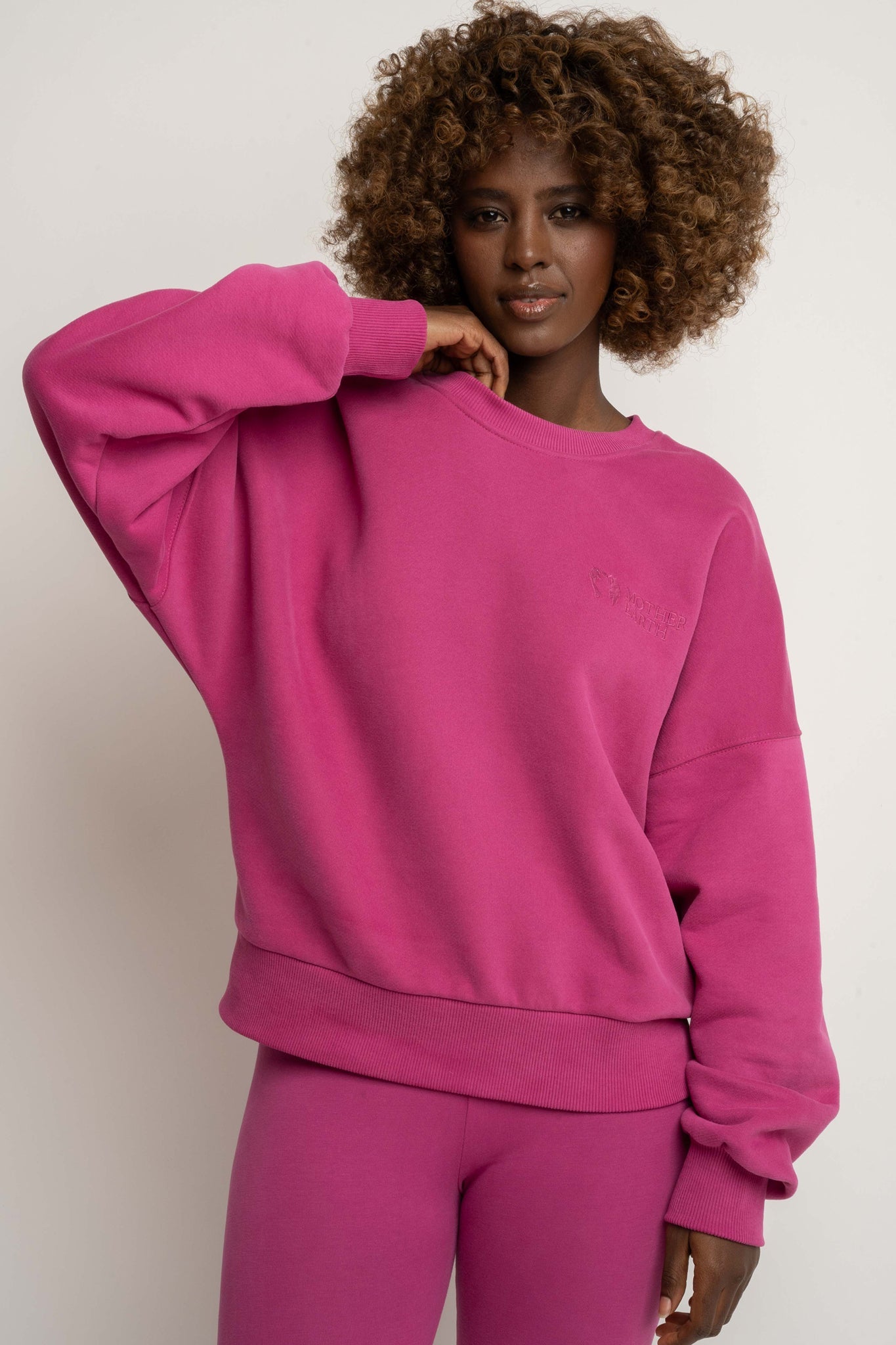 BLUZA TYPU CREWNECK RÓŻOWA - OZARK