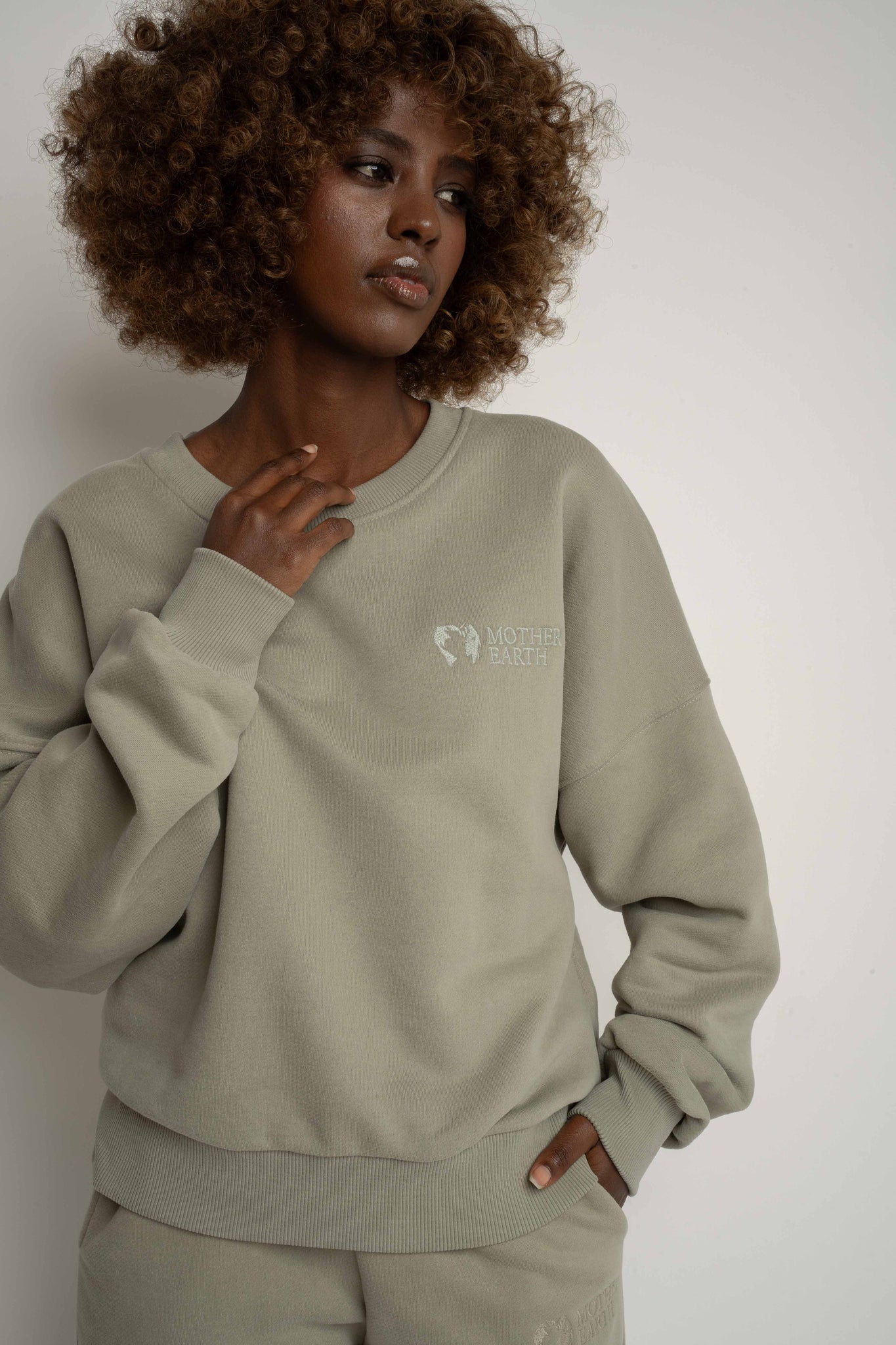 BLUZA TYPU CREWNECK OLIWKOWA - OZARK