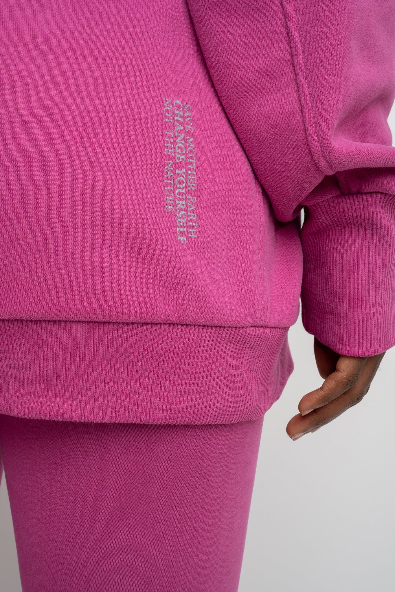 BLUZA OVERSIZE Z KAPTUREM RÓŻOWA- EGERIA