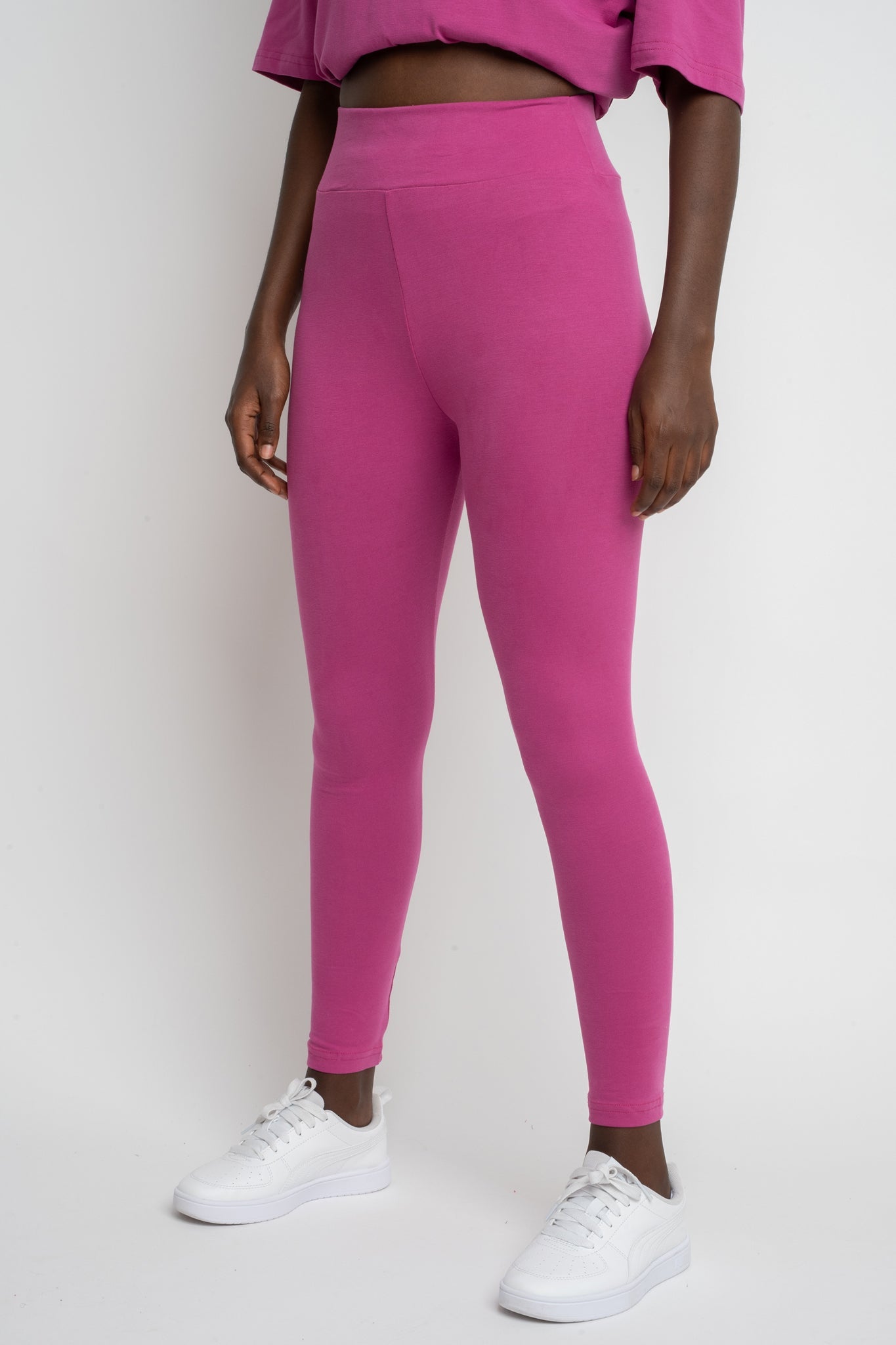 BAWEŁNIANE LEGGINSY RÓŻOWE - LUIZIANA