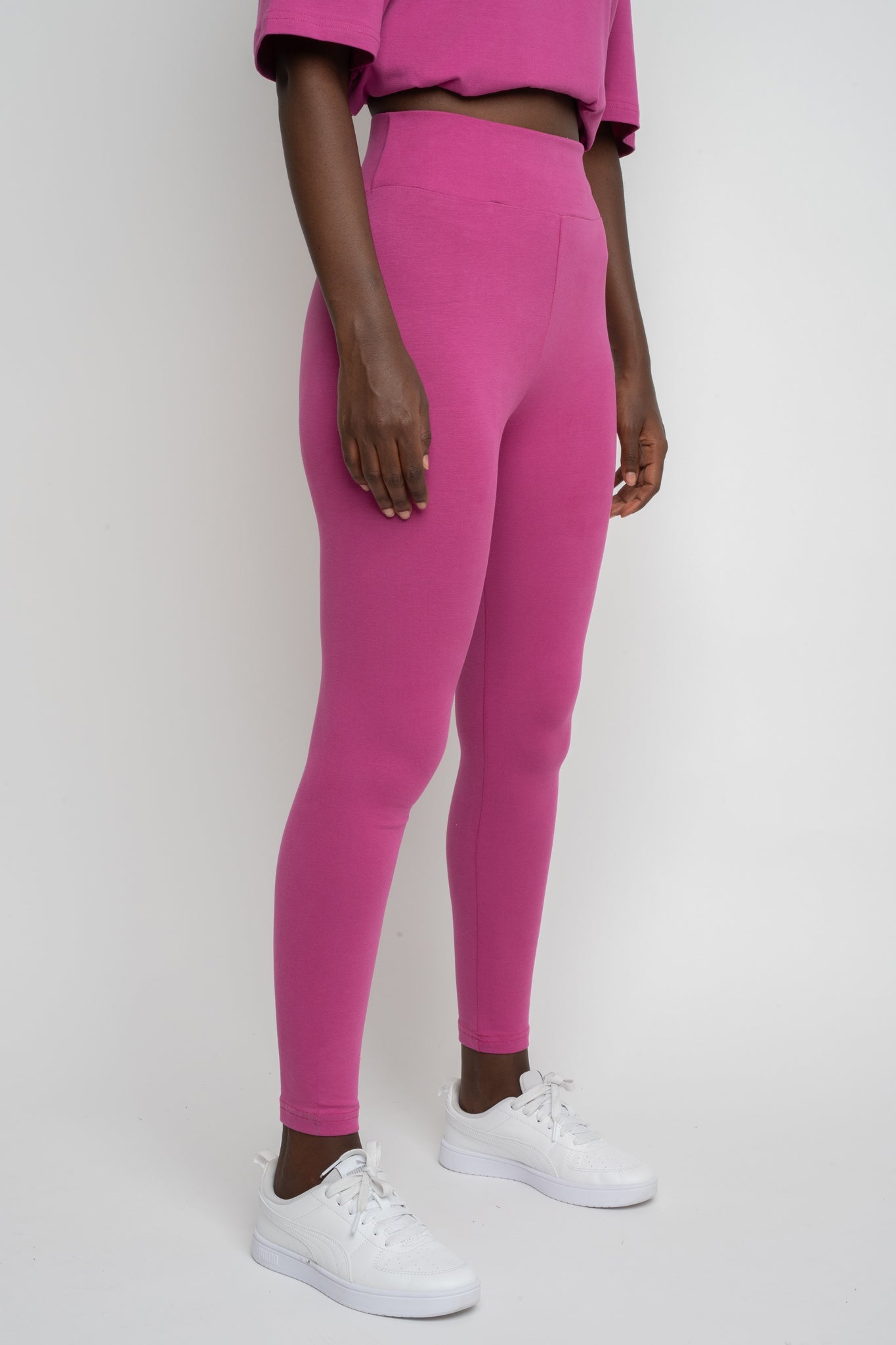 BAWEŁNIANE LEGGINSY RÓŻOWE - LUIZIANA