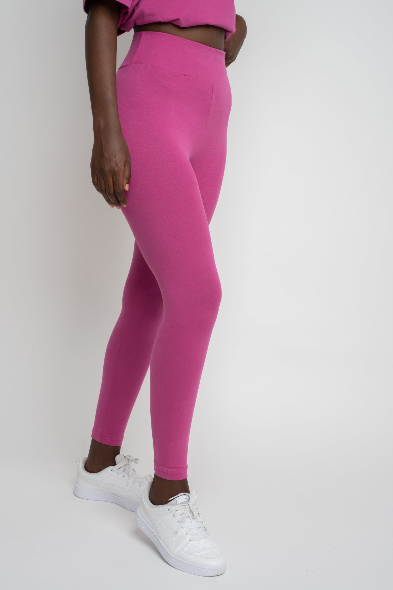 BAWEŁNIANE LEGGINSY RÓŻOWE - LUIZIANA