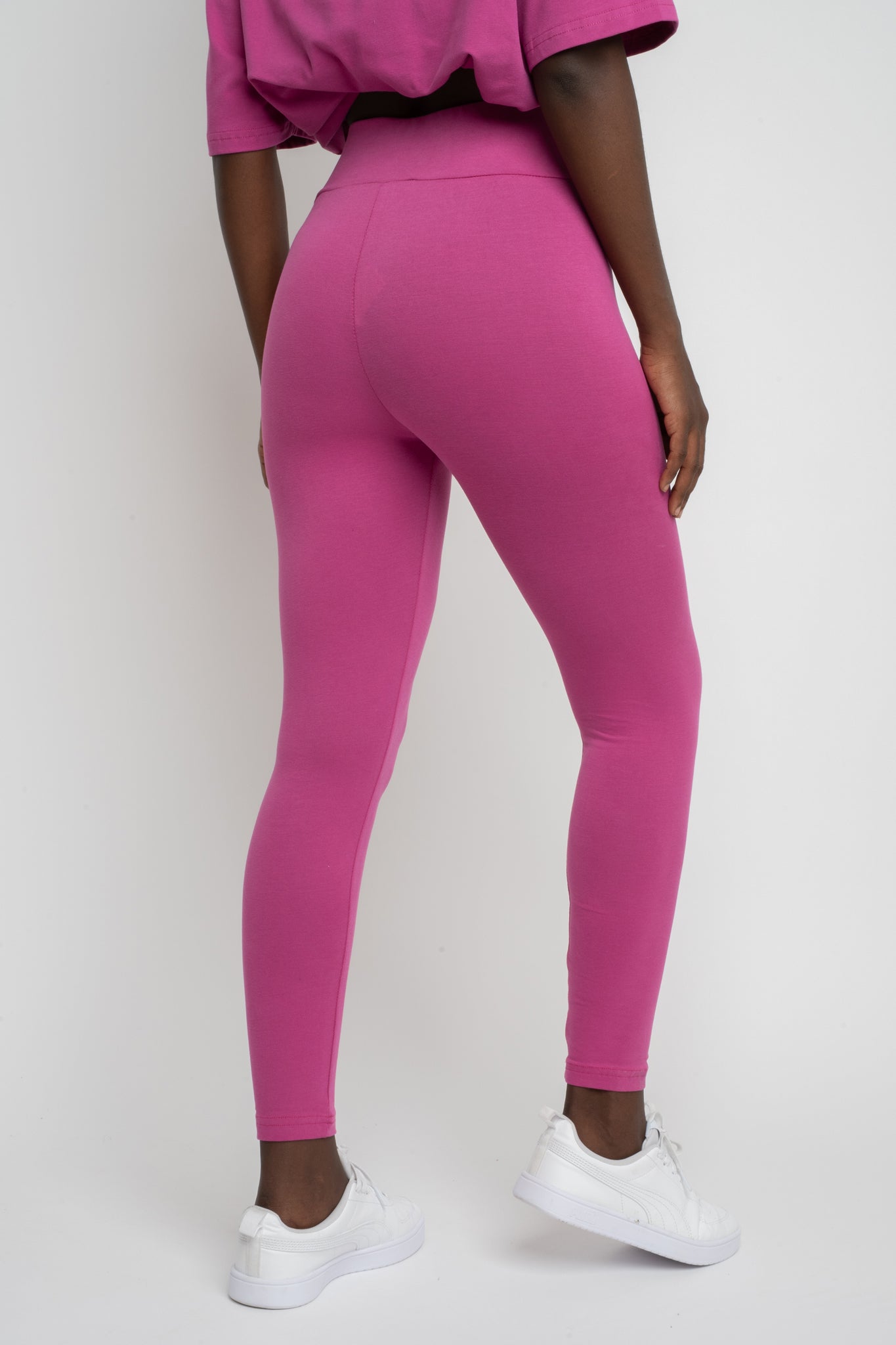 BAWEŁNIANE LEGGINSY RÓŻOWE - LUIZIANA