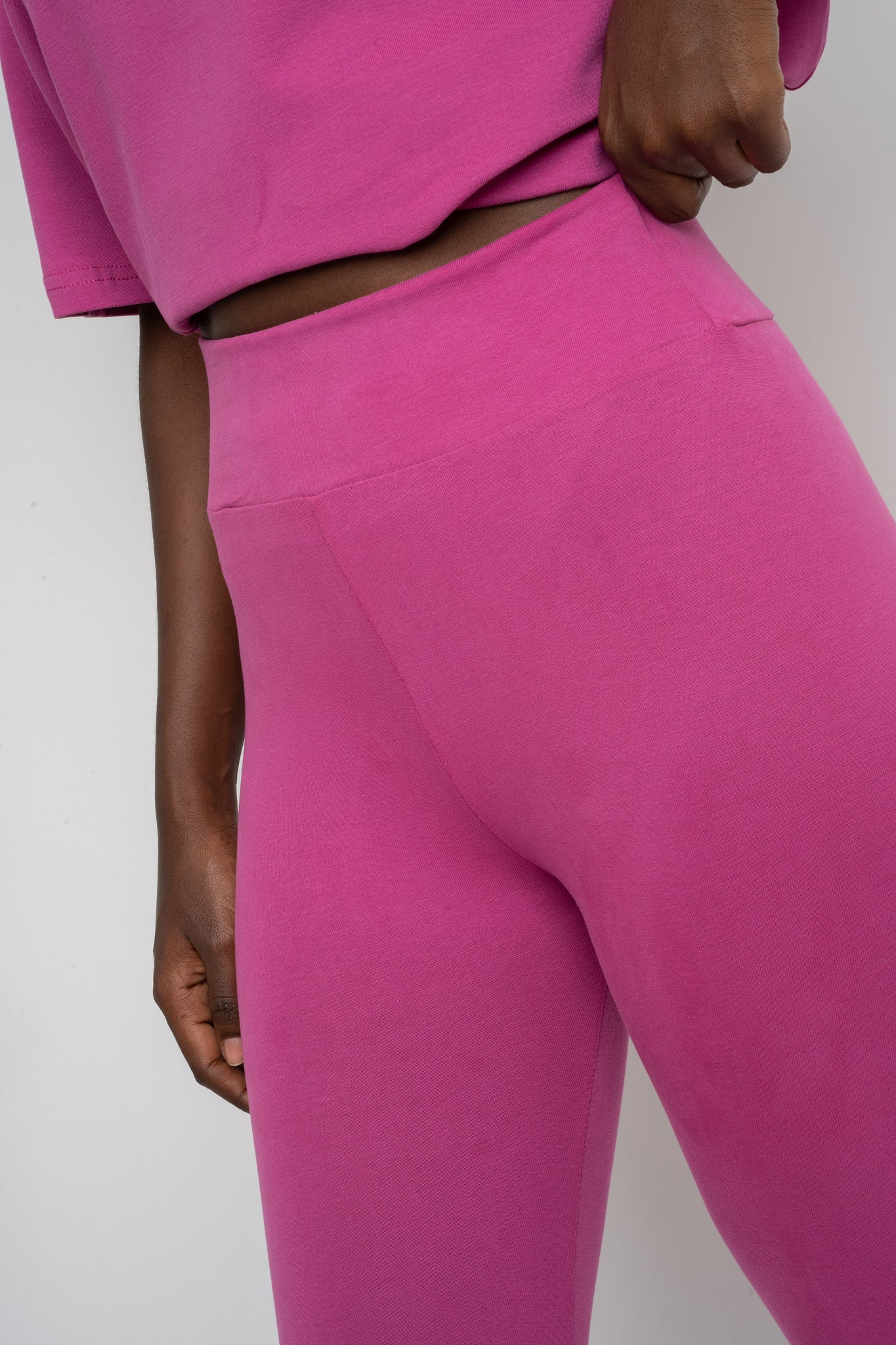 BAWEŁNIANE LEGGINSY RÓŻOWE - LUIZIANA