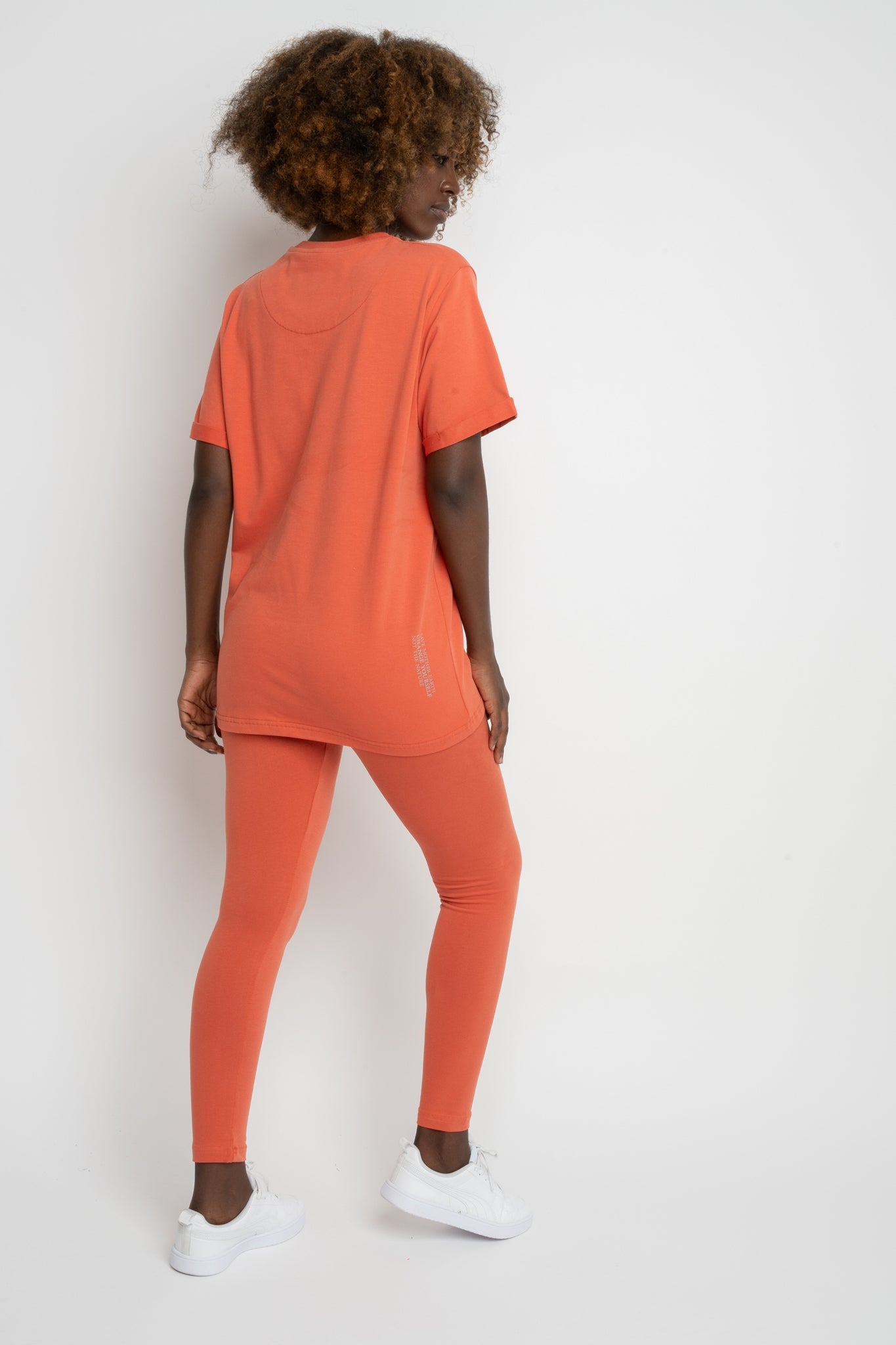 BAWEŁNIANE LEGGINSY POMARAŃCZOWE - LUIZIANA