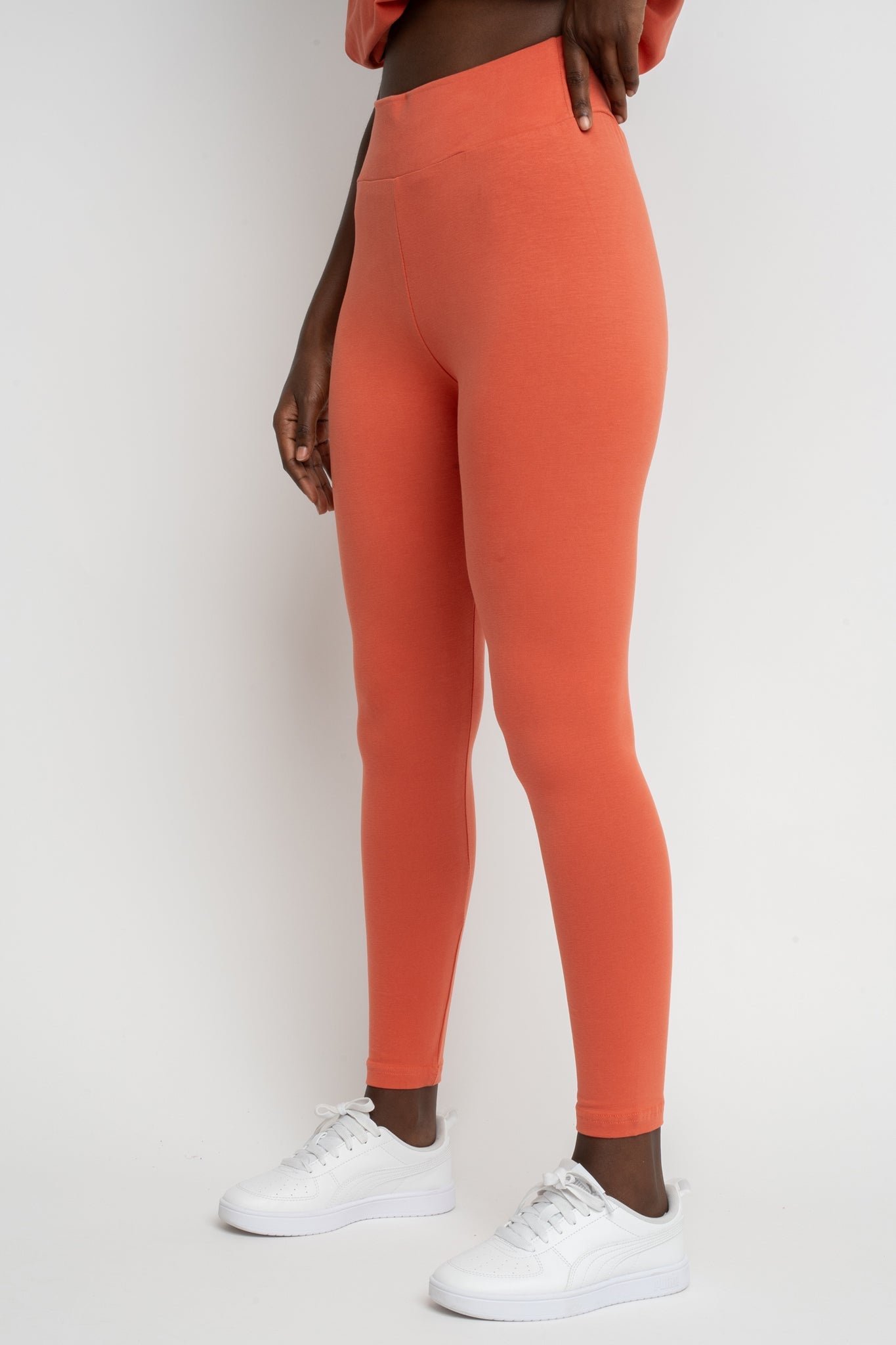 BAWEŁNIANE LEGGINSY POMARAŃCZOWE - LUIZIANA