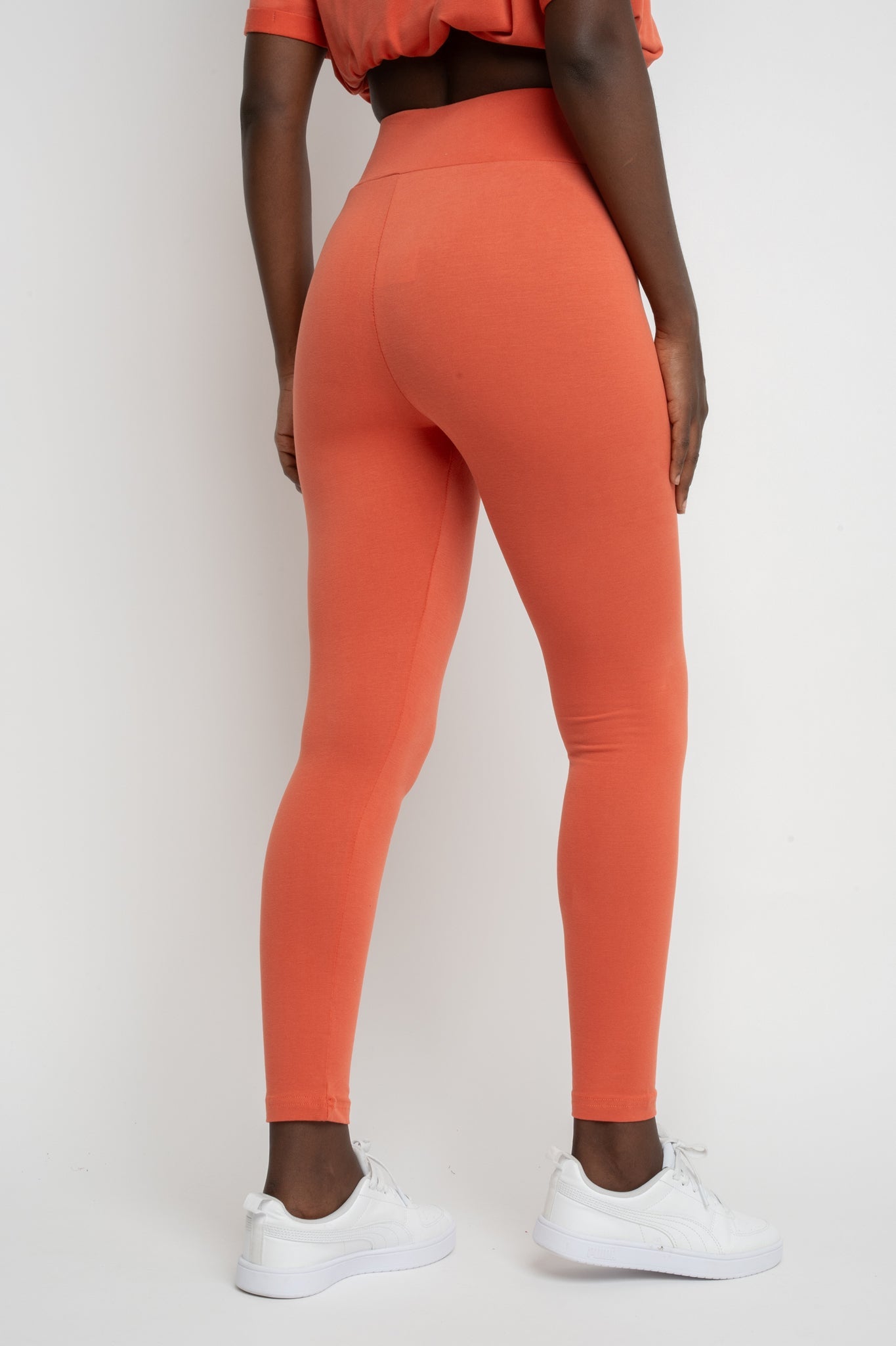 BAWEŁNIANE LEGGINSY POMARAŃCZOWE - LUIZIANA