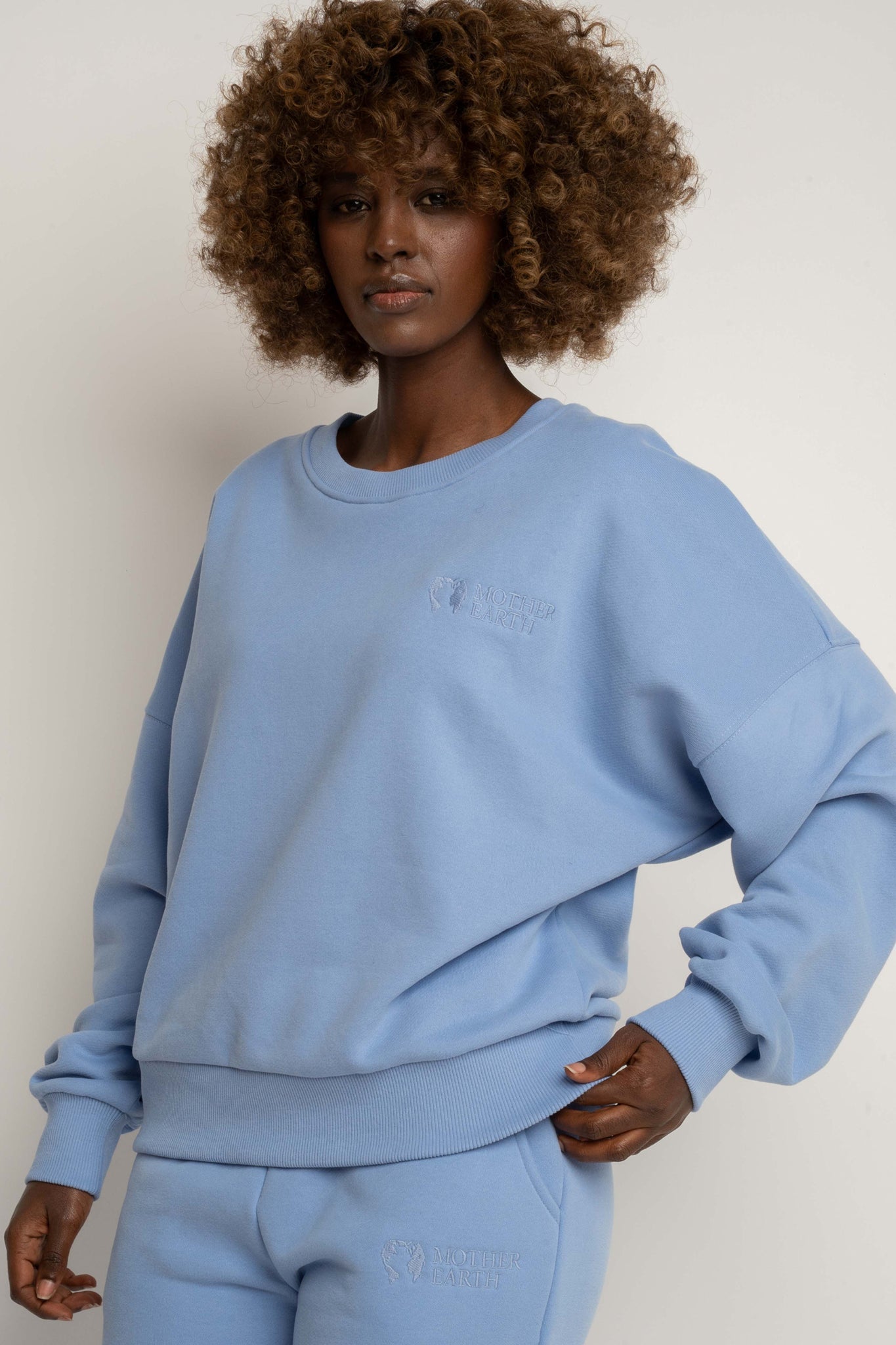 BLUZA TYPU CREWNECK BŁĘKITNA - OZARK