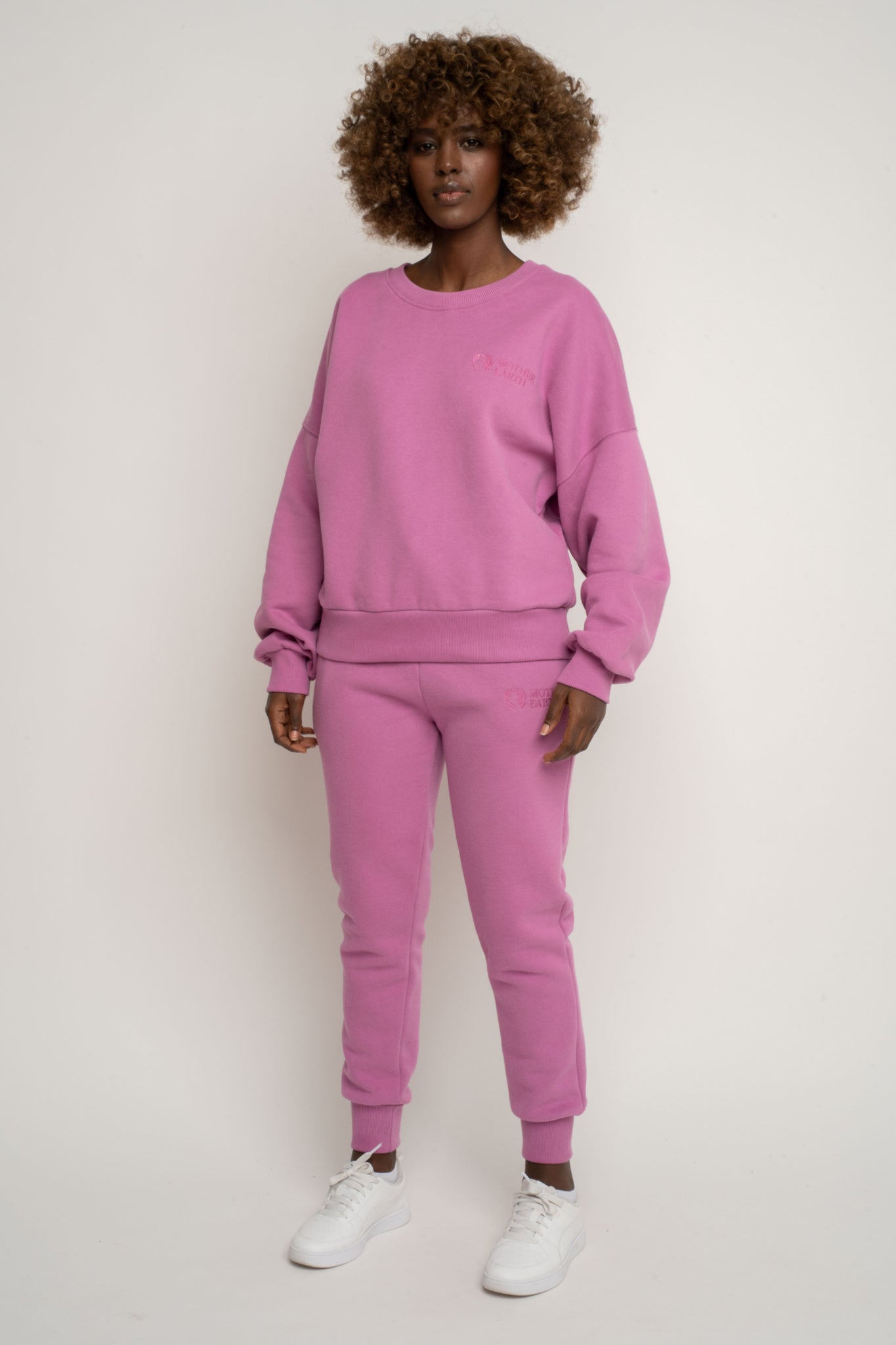 BLUZA TYPU CREWNECK CUKIERKOWY RÓŻ - OZARK